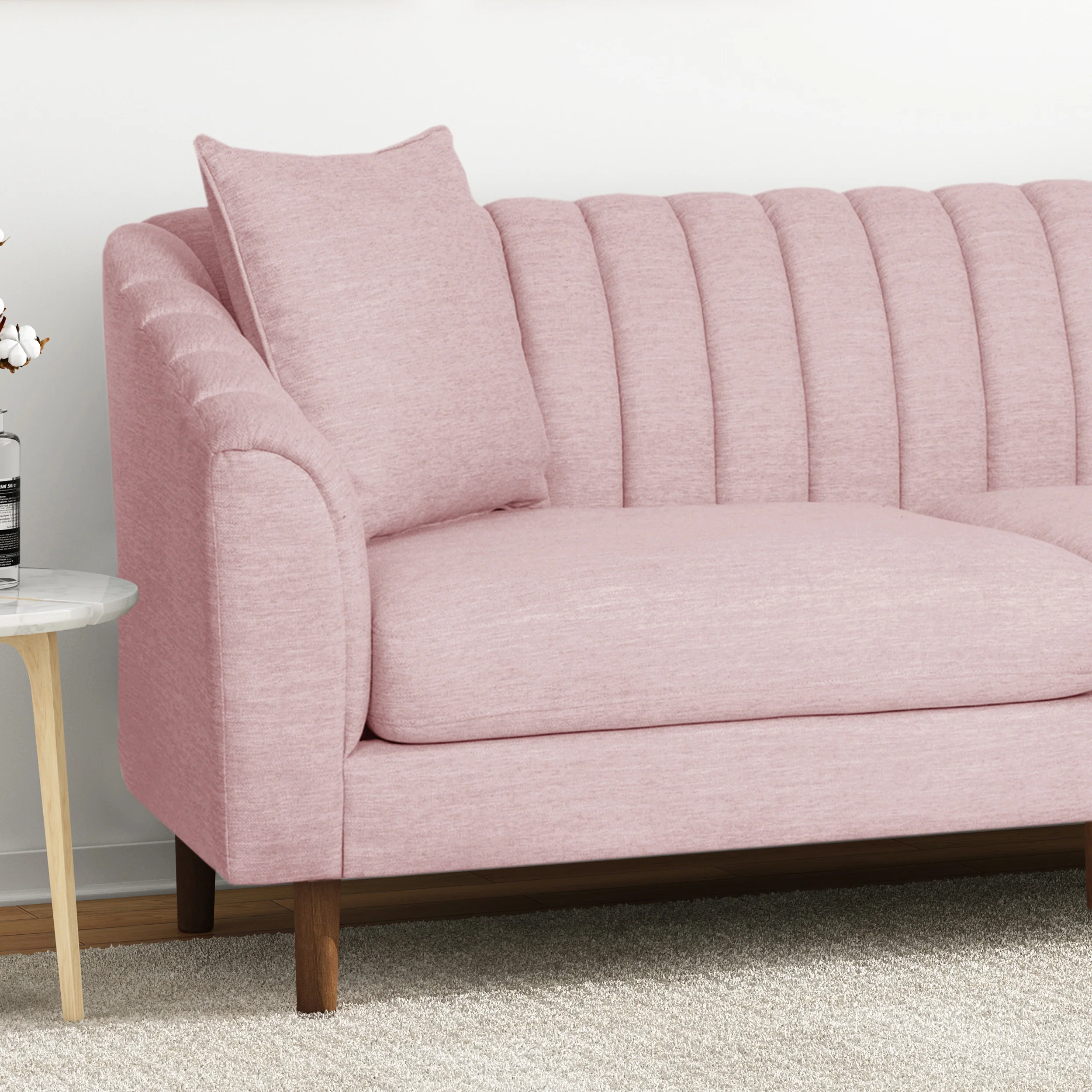 Jeannie Contemporary Fabric 3 Seater Sofa - furnishings