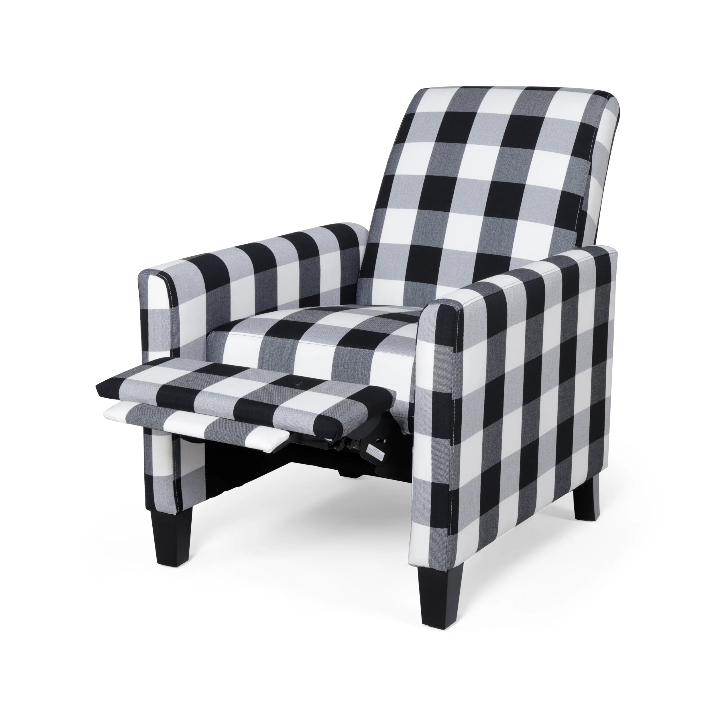Nayan Contemporary Fabric Upholstered Push Back Recliner - furnishings