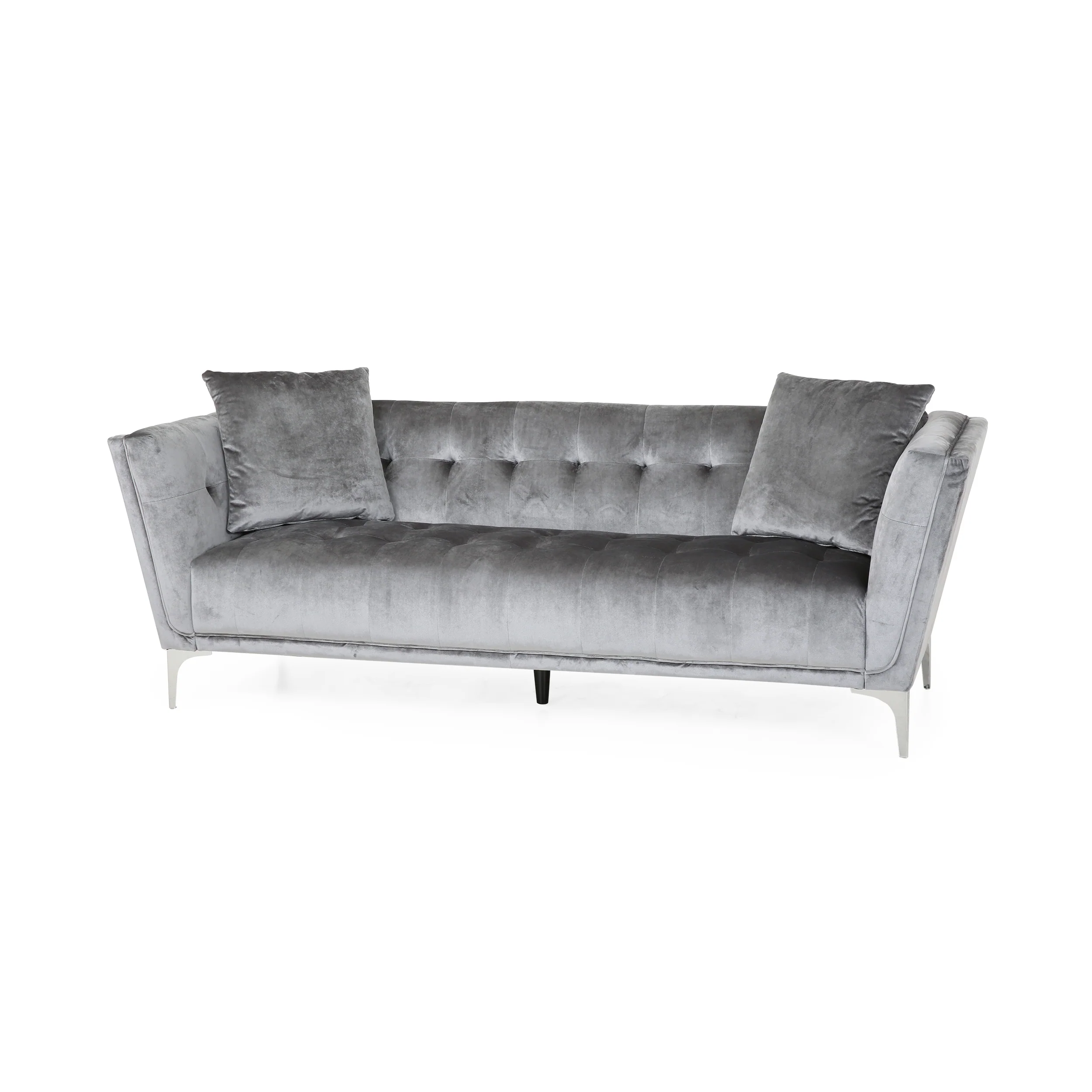 Ryliegh Modern Glam 3 Seater Velvet Sofa - furnishings