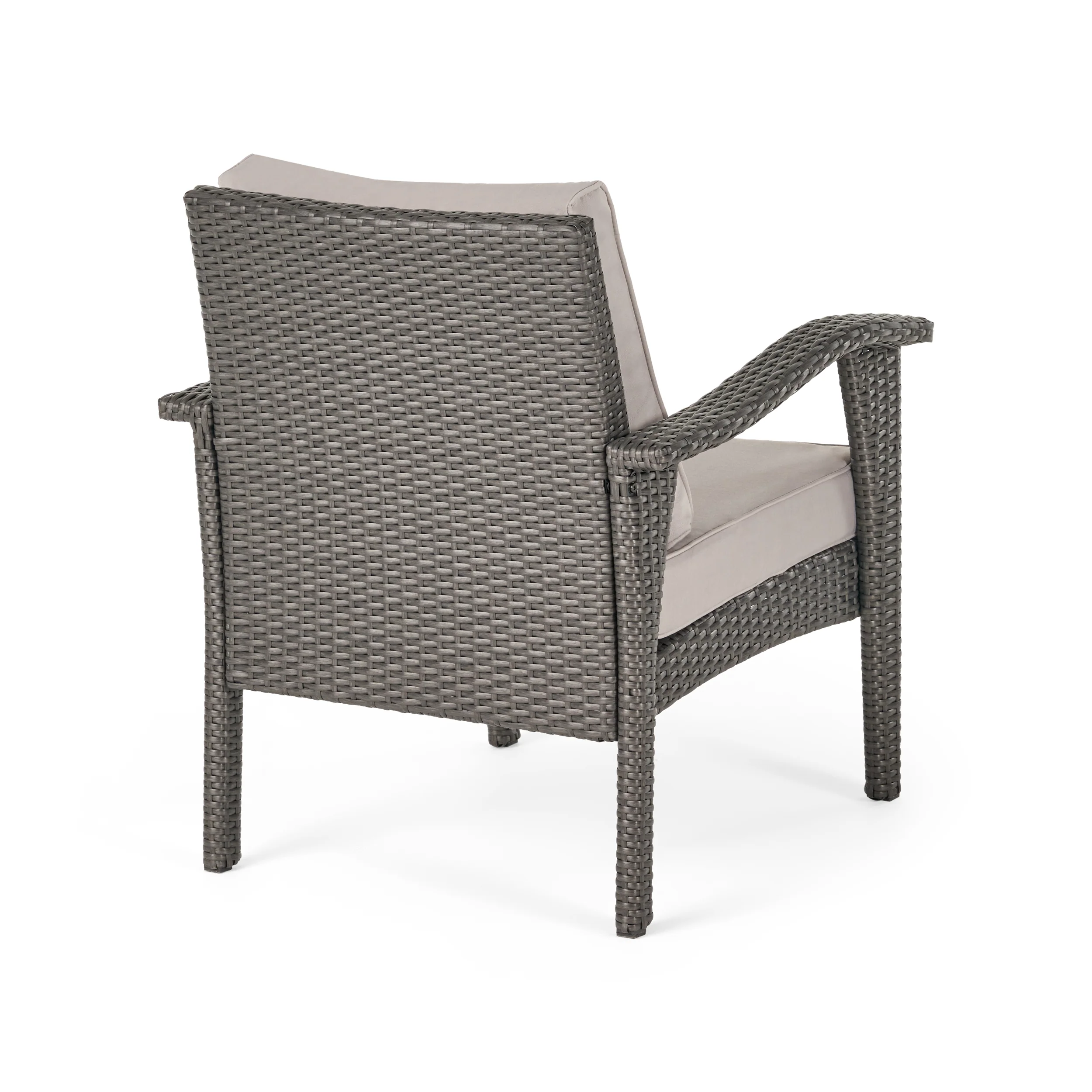 Mckynzie Outdoor 4 Seater Wicker Chat Set with Fire Pit - furnishings