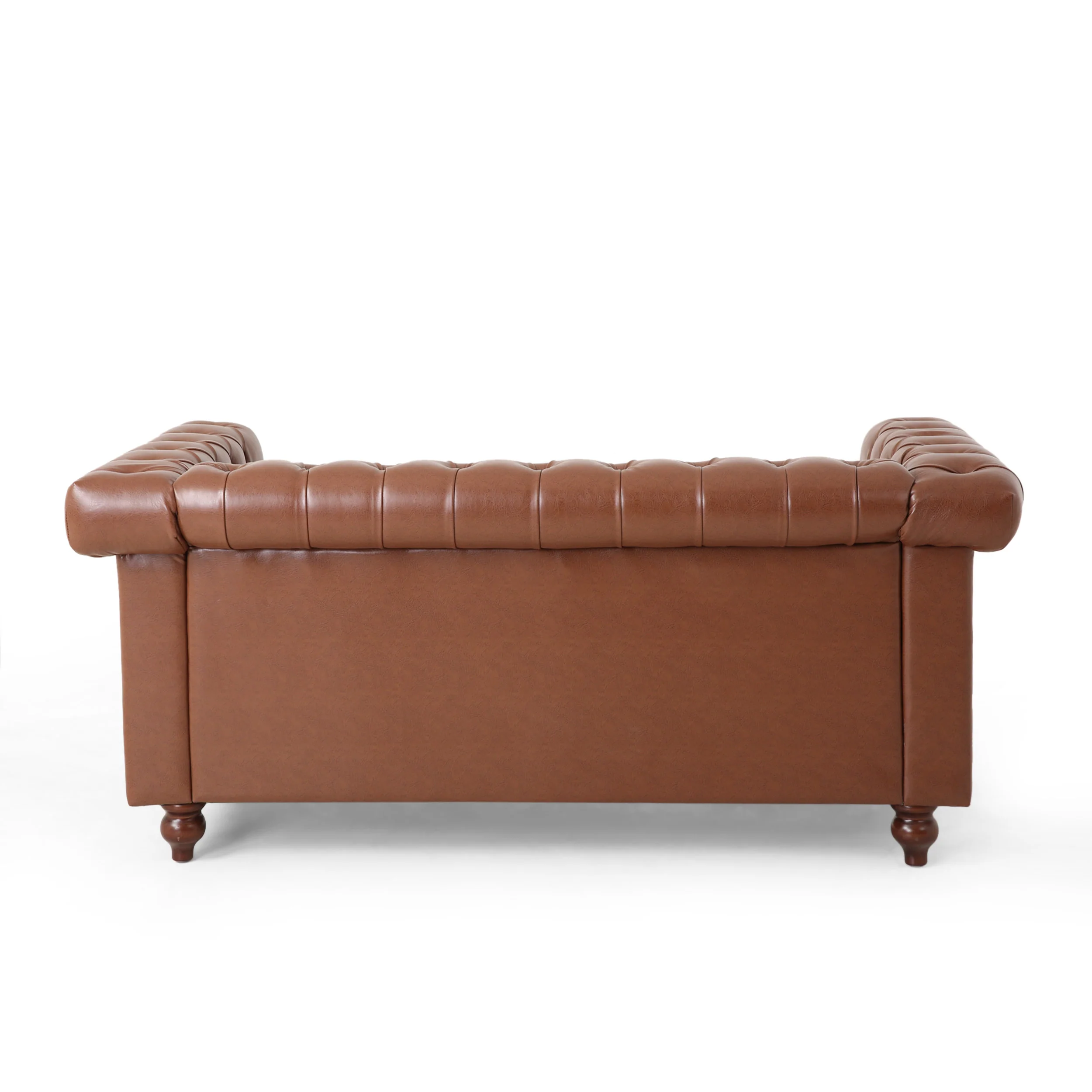 Timber Modern Glam Tufted Loveseat with Nailhead Trim - furnishings
