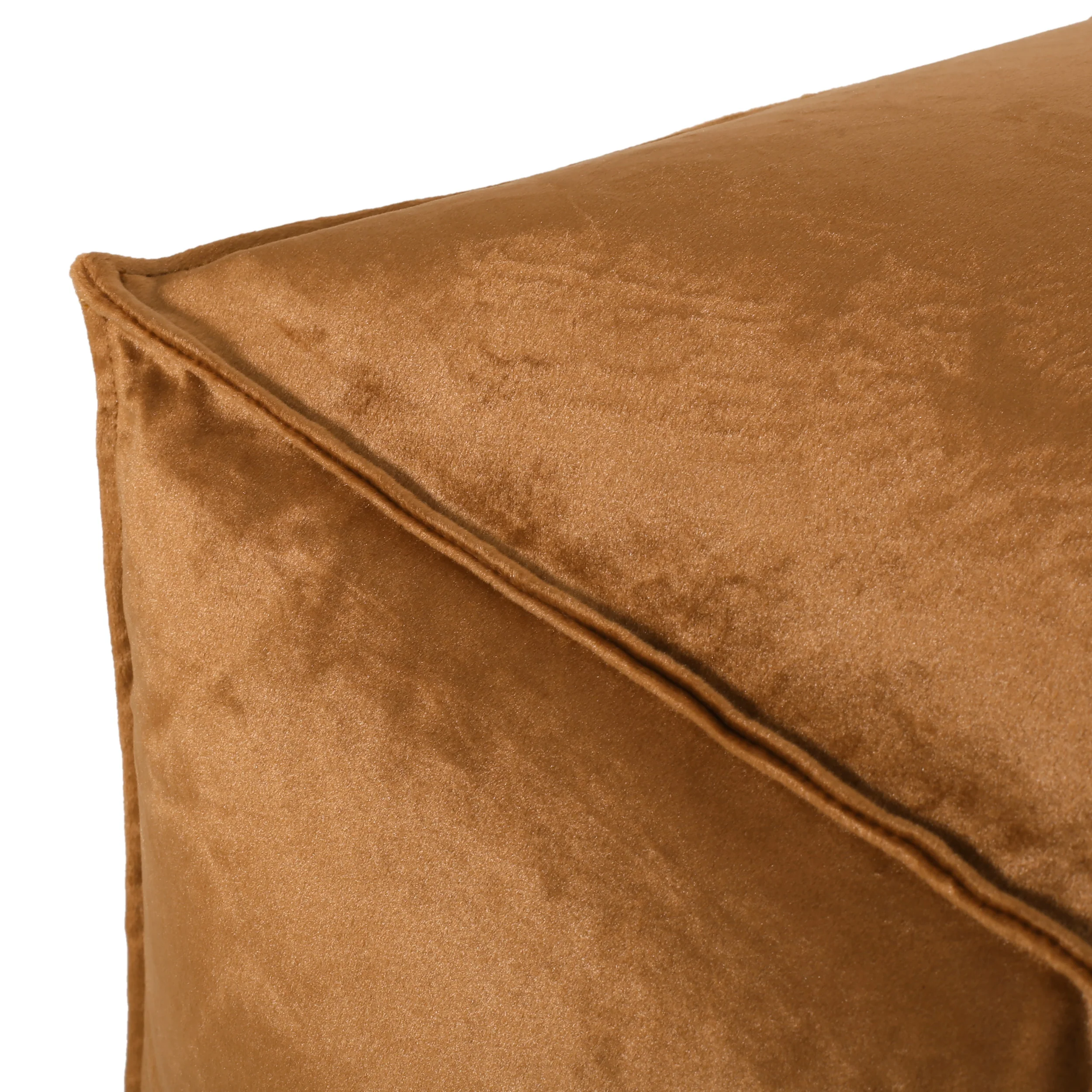 Cytheria Modern Glam Velvet Square Bean Bag Ottoman - furnishings
