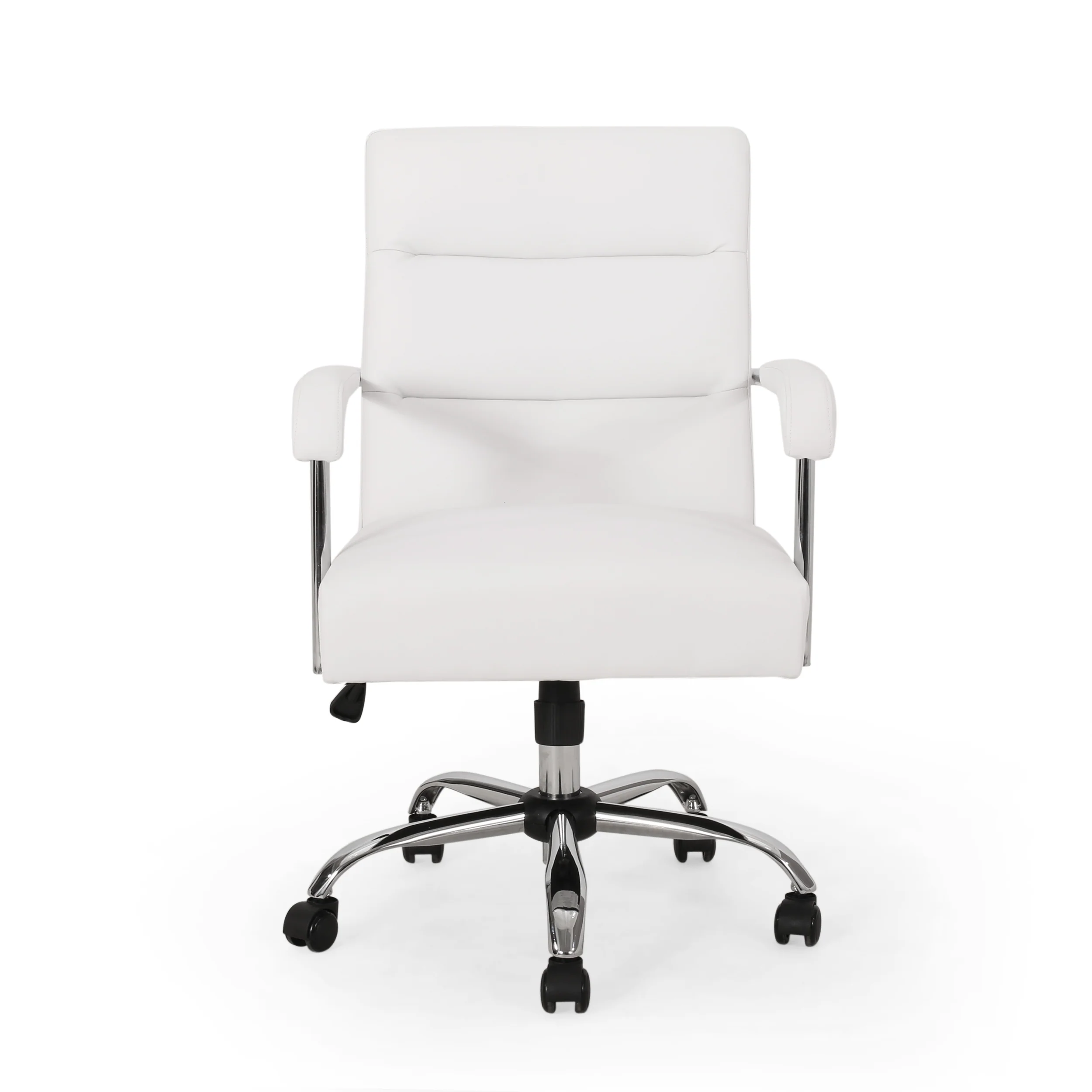 Elke Modern Channel Stitched Swivel Office Lift Chair - furnishings