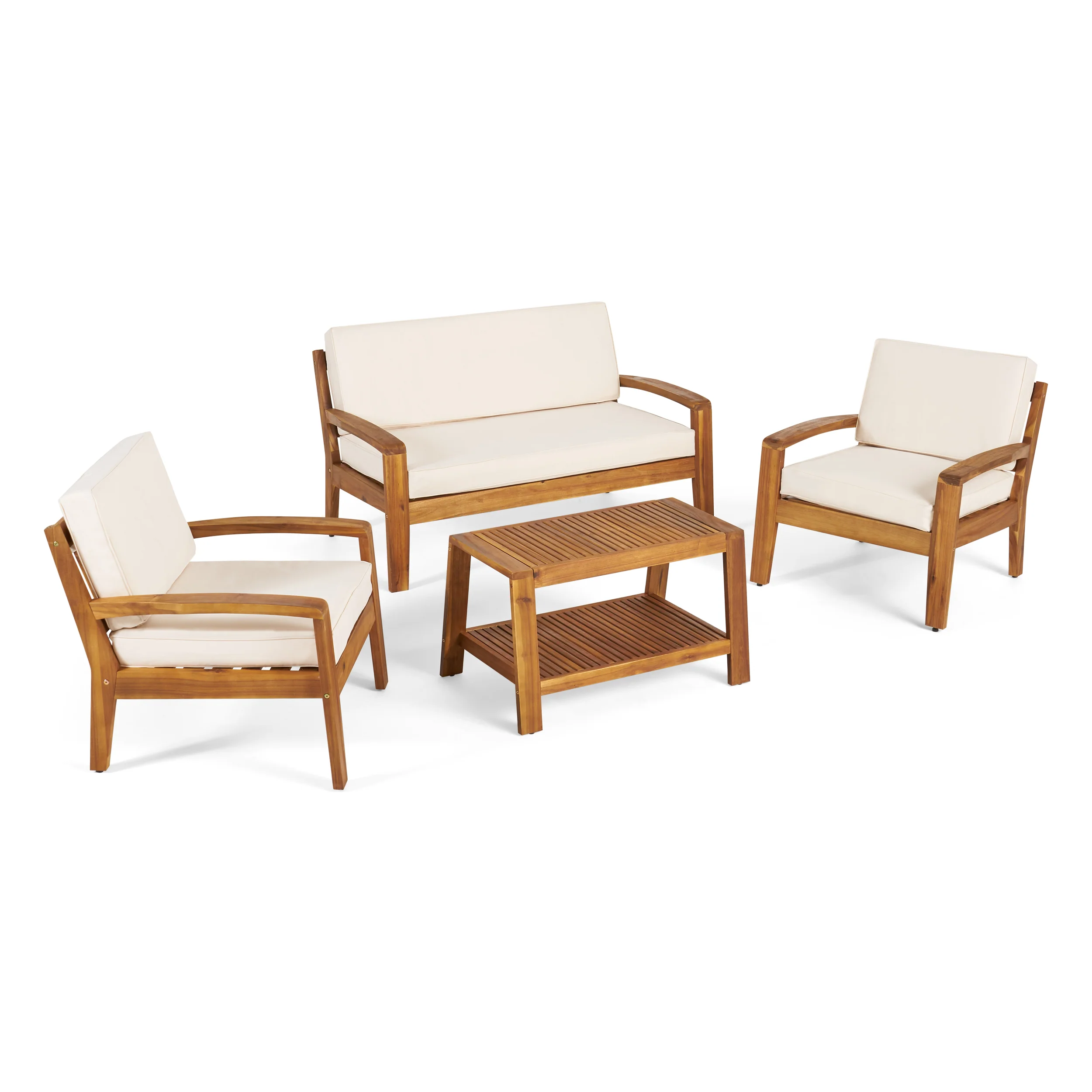 Parma 4pc Outdoor Sofa Set w/ Cushions - furnishings