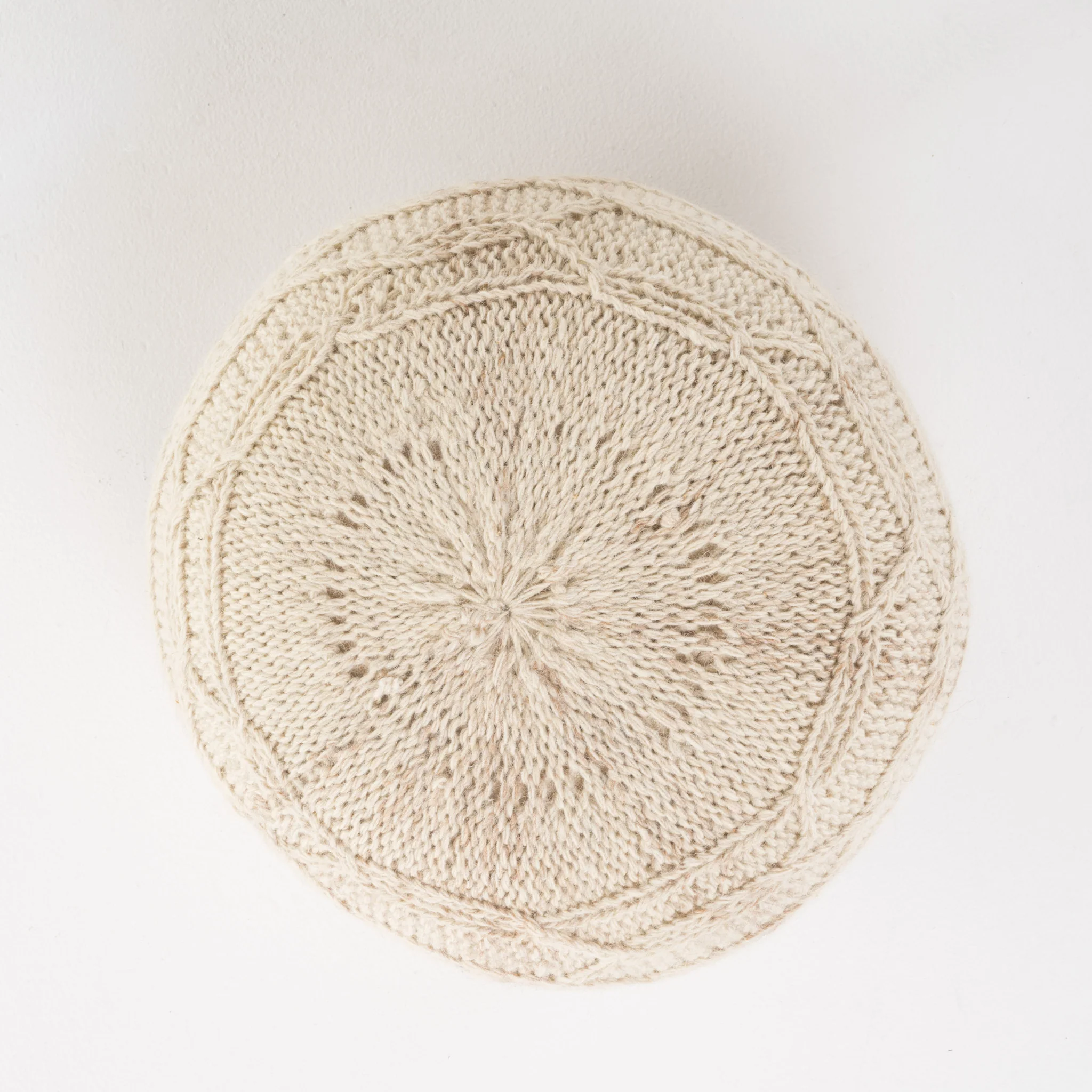 Magnolia Handcrafted Boho Fabric Pouf - furnishings