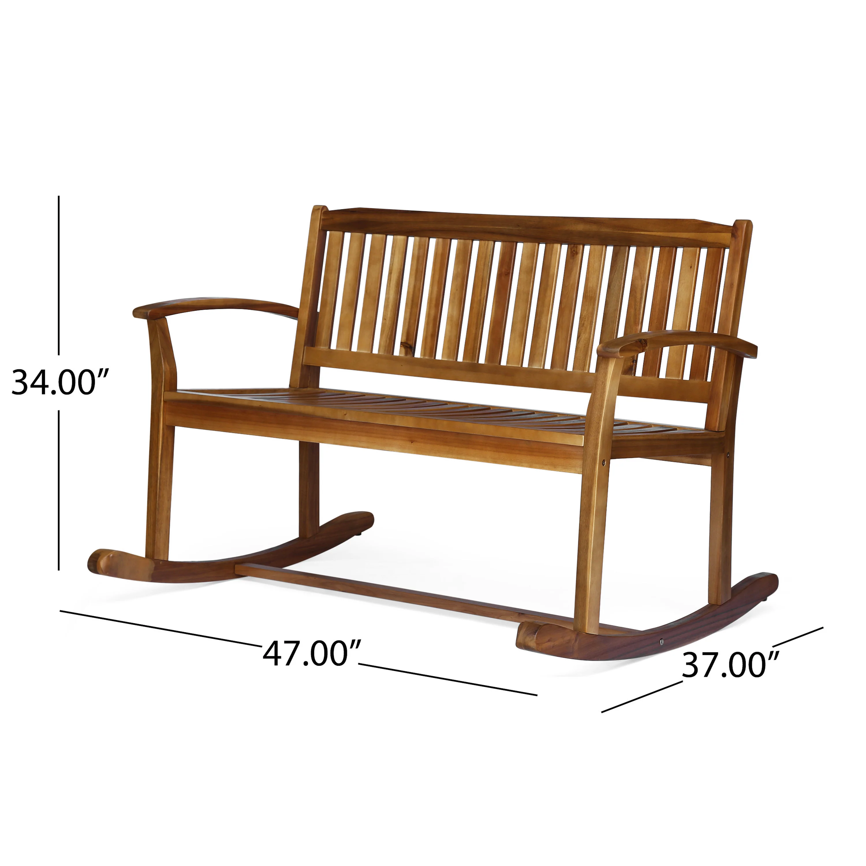 Dexter Patio Rocking Love Seat - furnishings