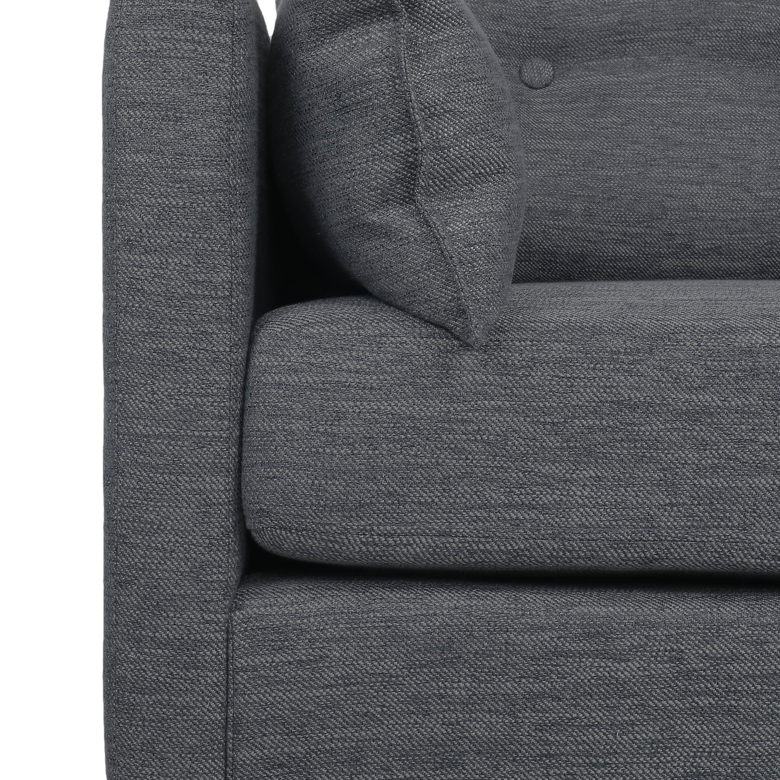 Ashuelot Mid Century Modern Fabric Tufted Club Chair with Accent Pillows - furnishings