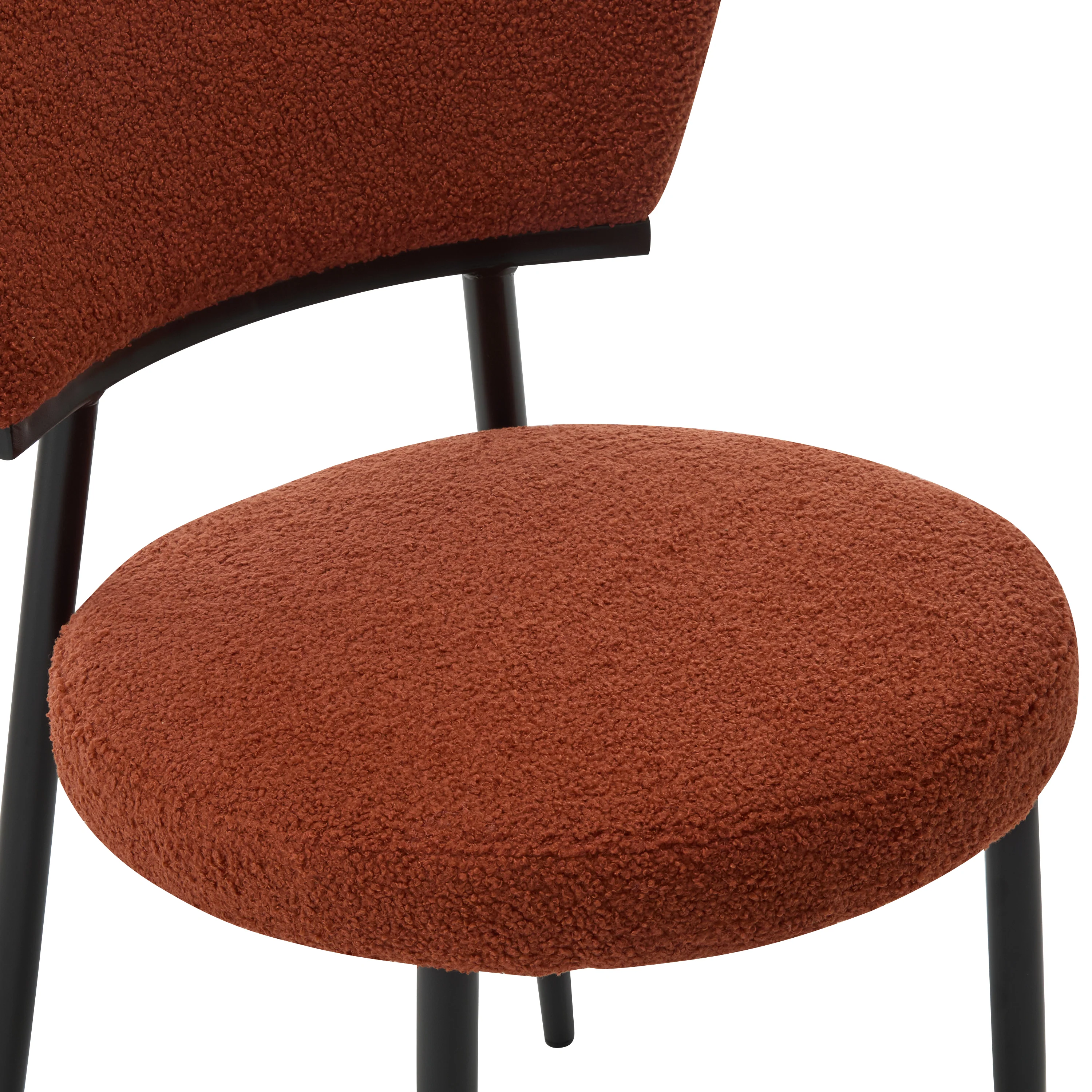 Leandera Modern Upholstered Dining Chairs, Metal Frame, Set of 2 - furnishings