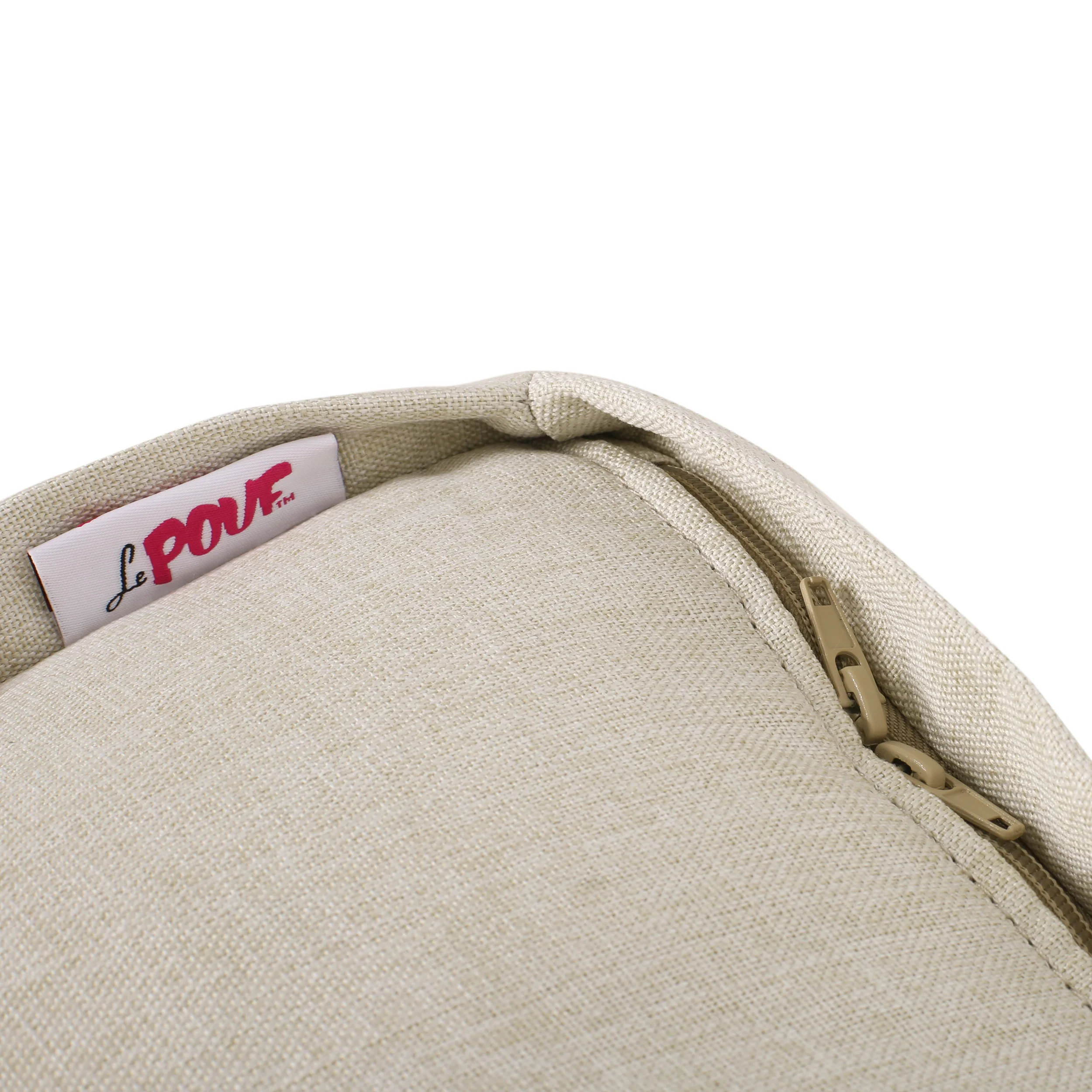Punjab Tattnall Contemporary Two Tone Fabric Cube Pouf - furnishings