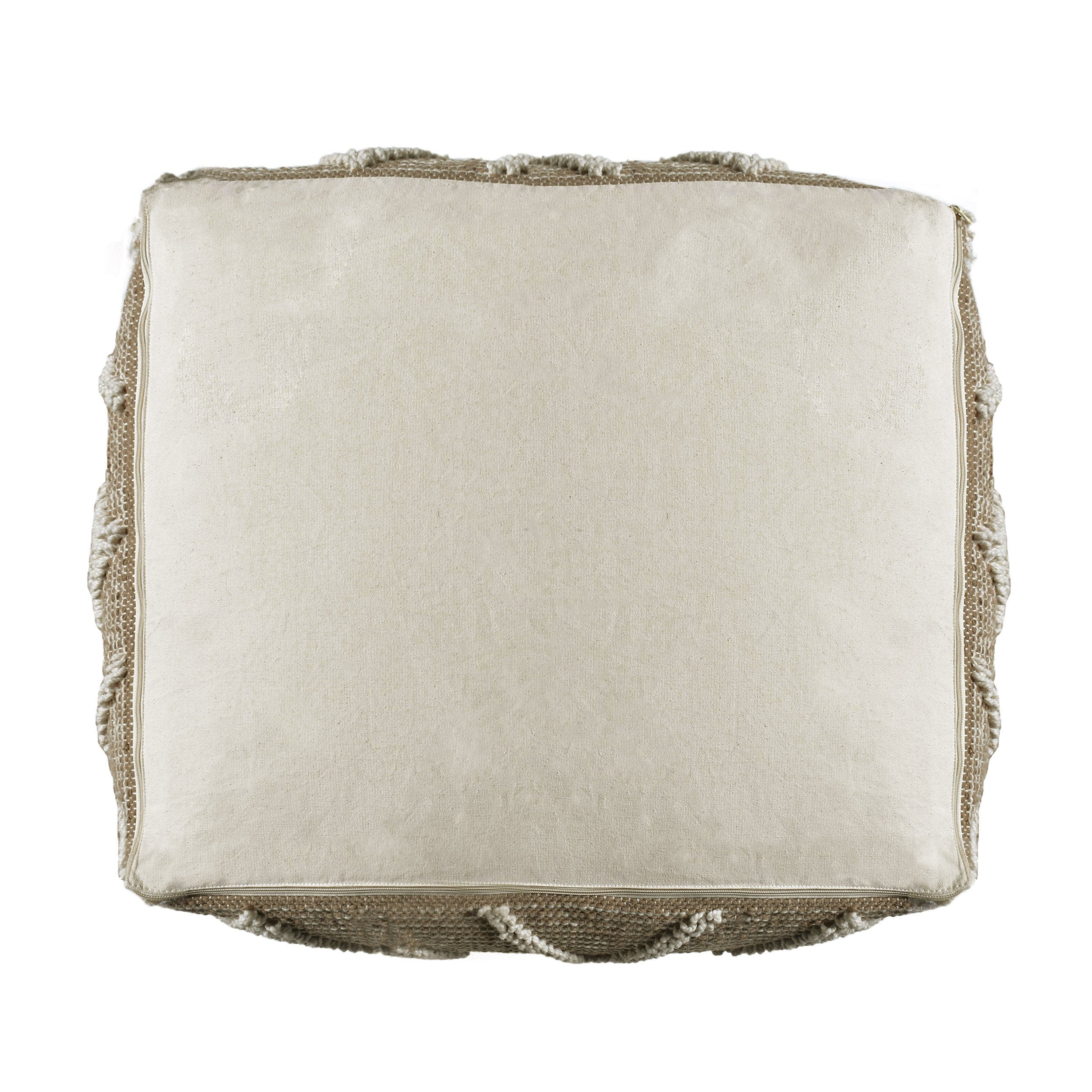 Dereka Contemporary Handcrafted Faux Yarn Pouf - furnishings