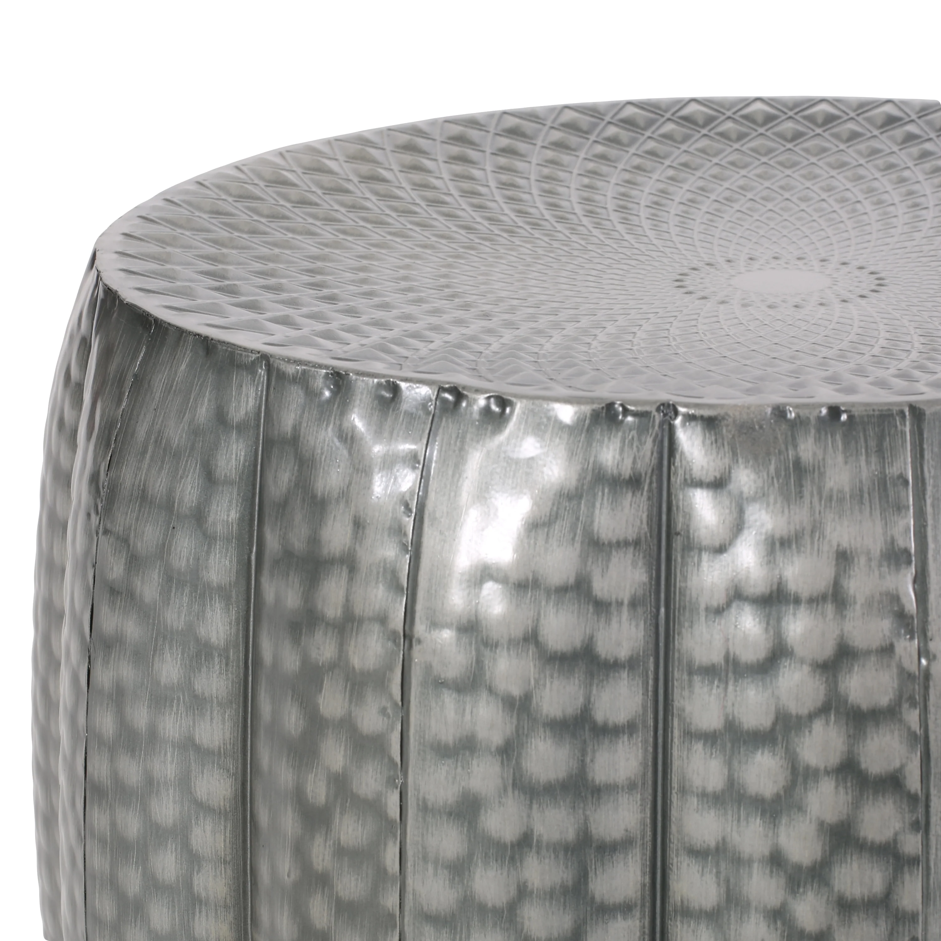 Craigue Modern Iron Mandala Pumpkin Side Tables, Set of 2 - furnishings