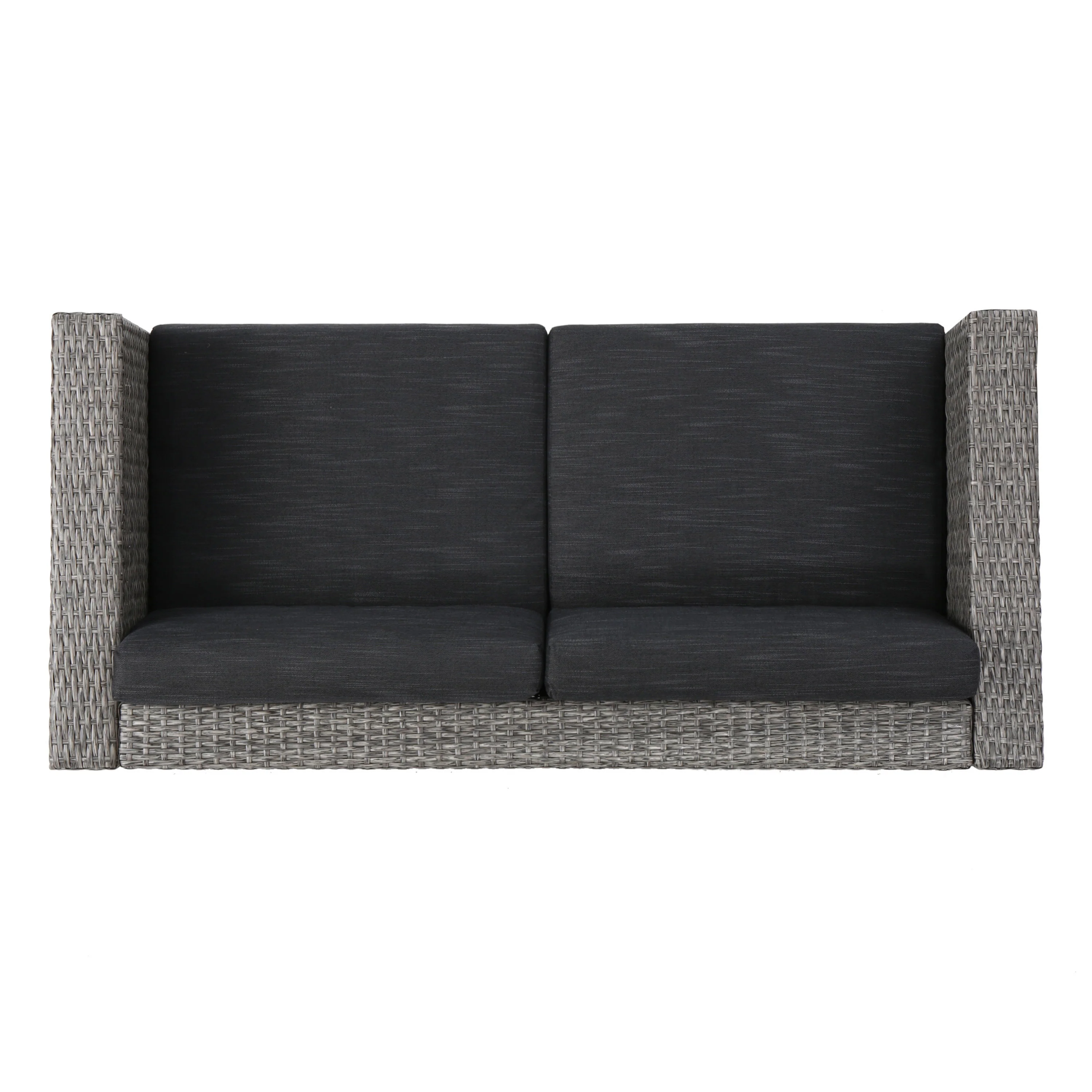 Venice Outdoor PE Wicker Love Seat - furnishings