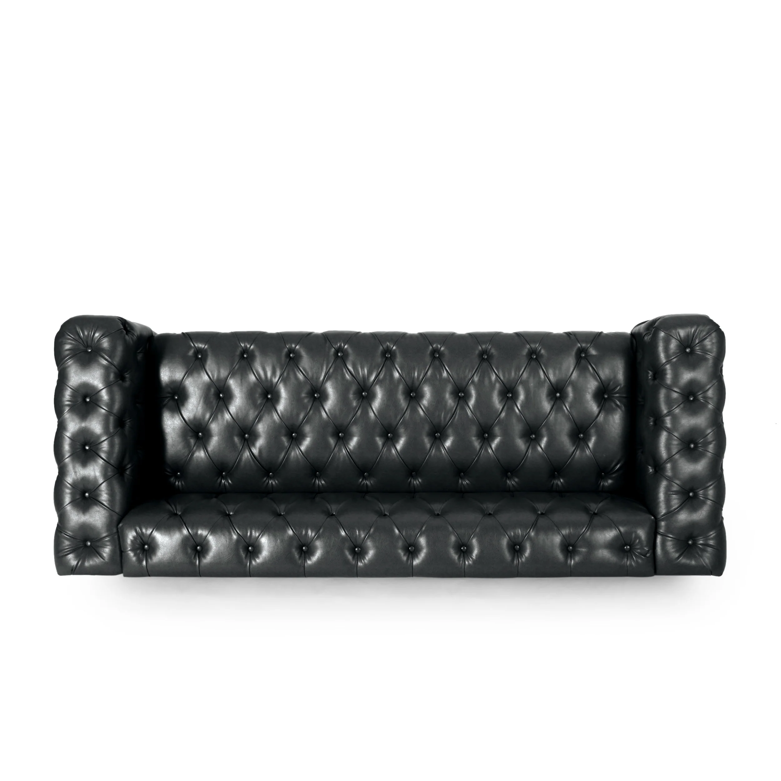 Marengo Contemporary Velvet Tufted 3 Seater Sofa - furnishings