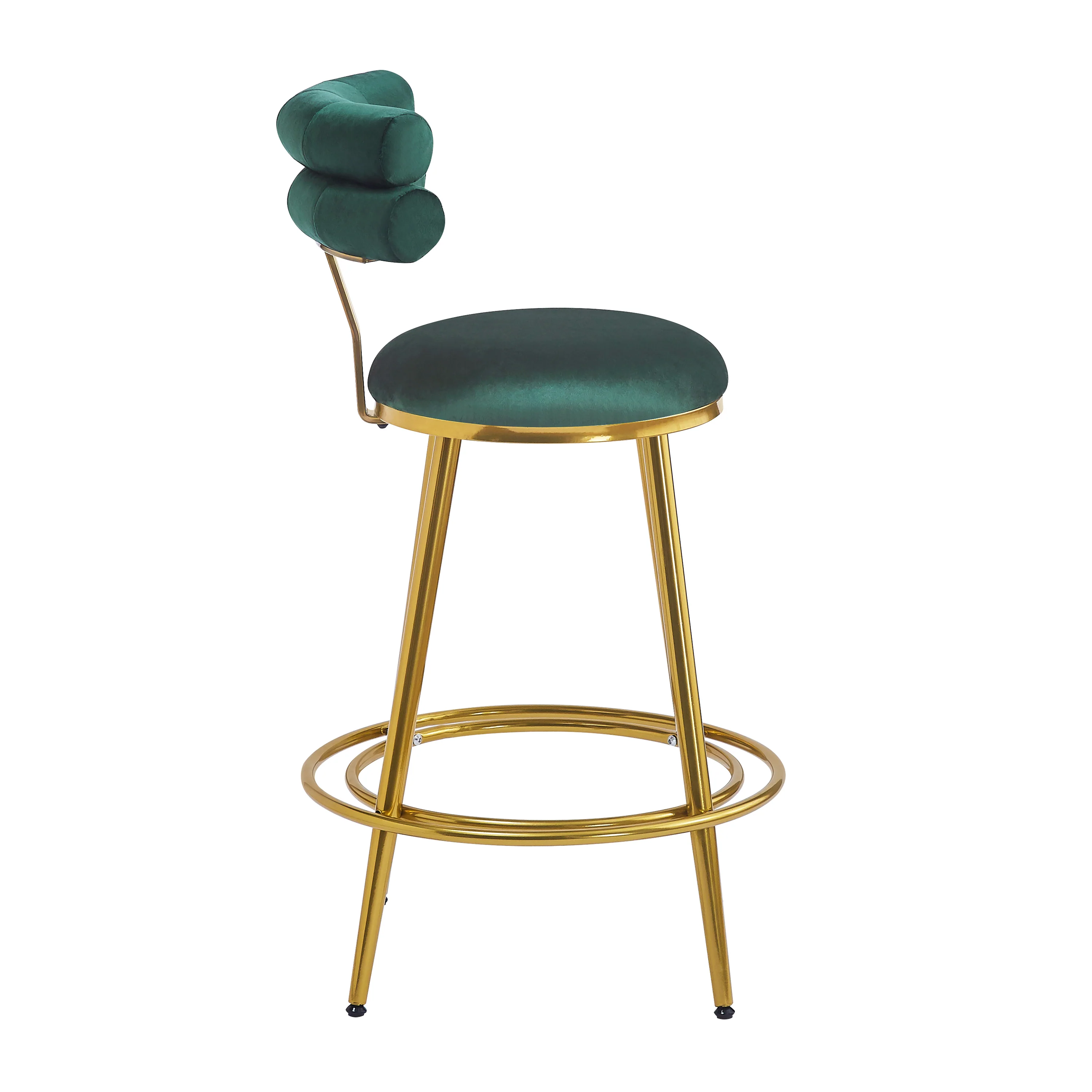 Jaspere Velvet Upholstery Counter Stools, Set of 2 - furnishings