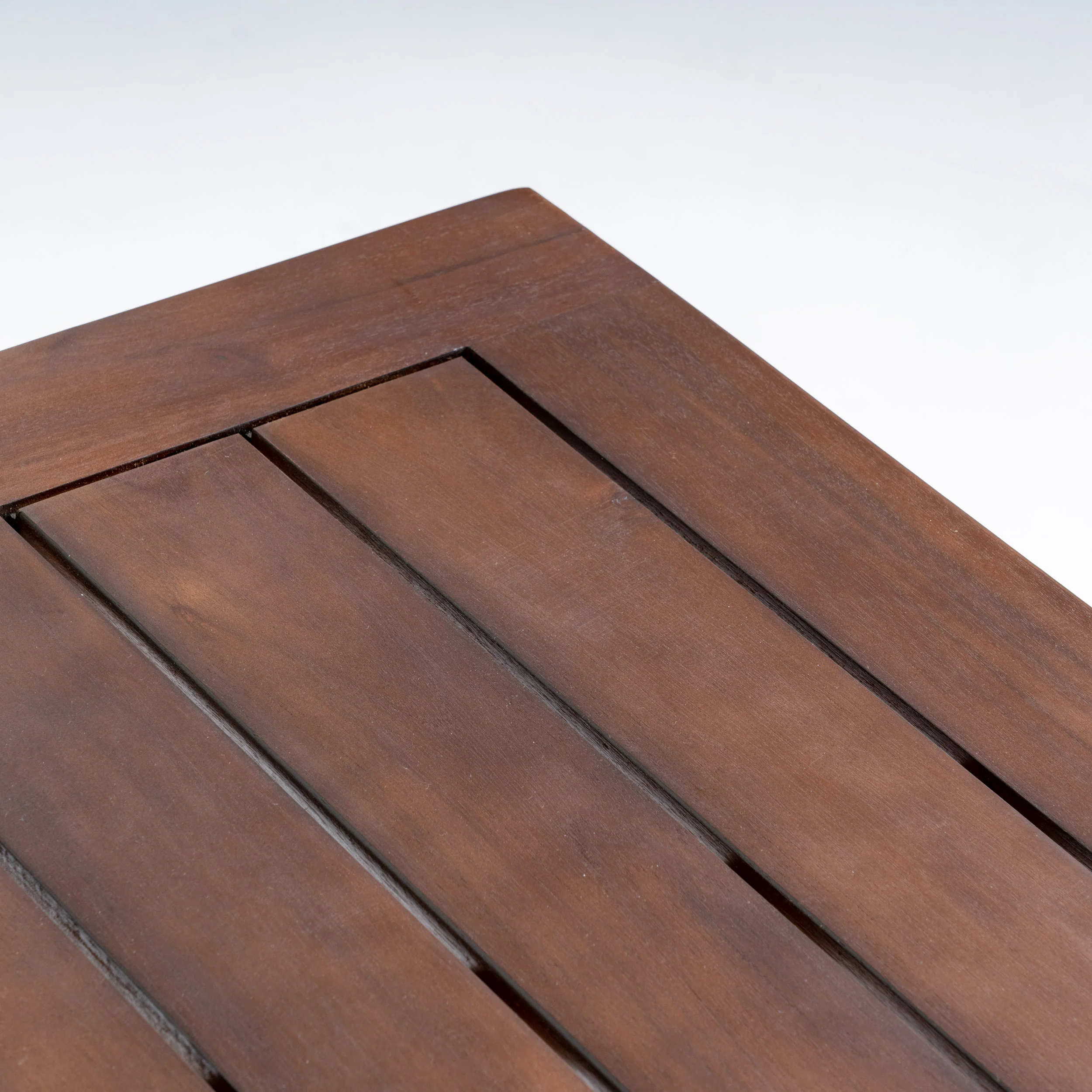 Marin Rustic Outdoor Slat Dark Brown Acacia Wood Picnic Set - furnishings