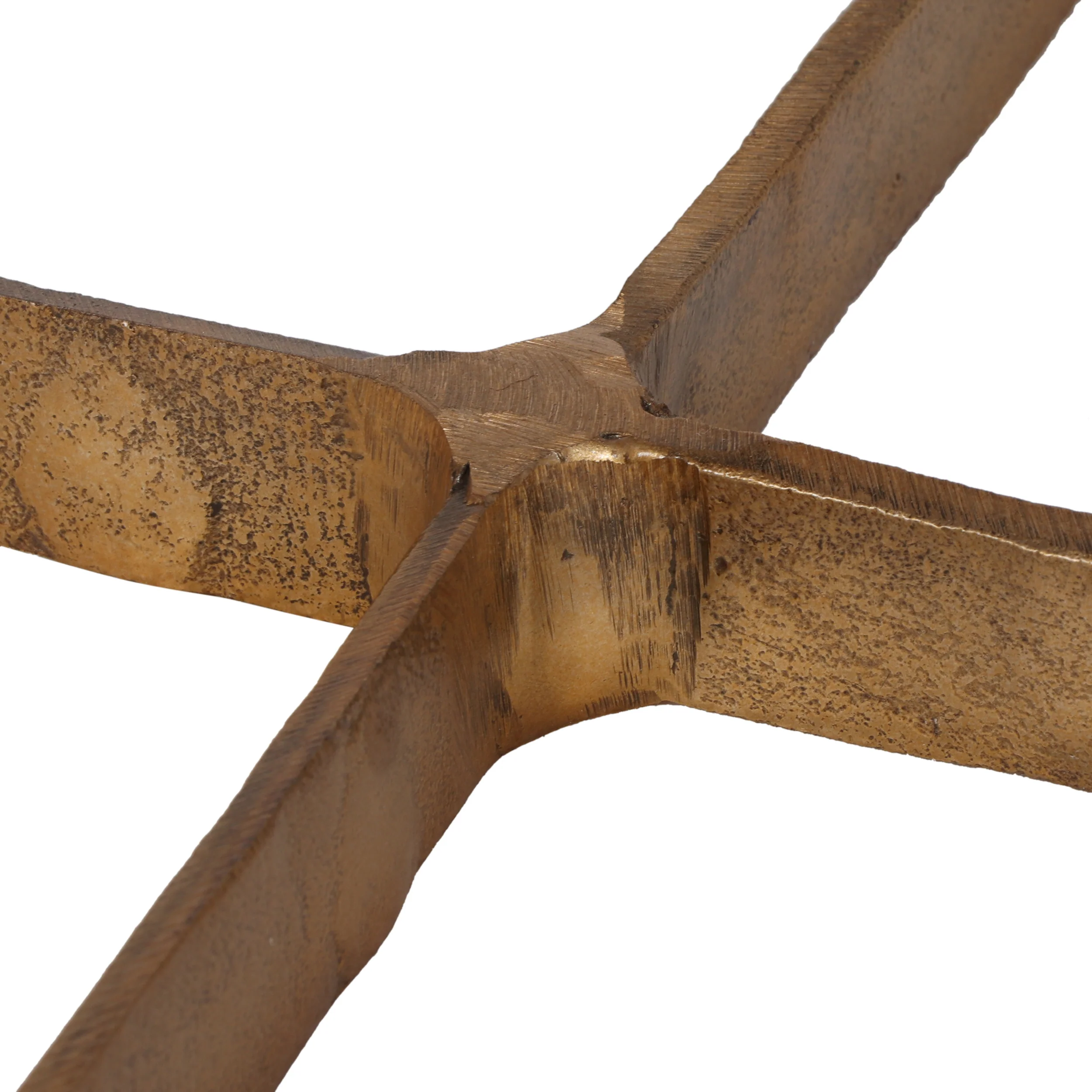 Bridger Boho Glam Handcrafted Aluminum Side Table with Agate Marble Top, Natural and Raw Brass - furnishings