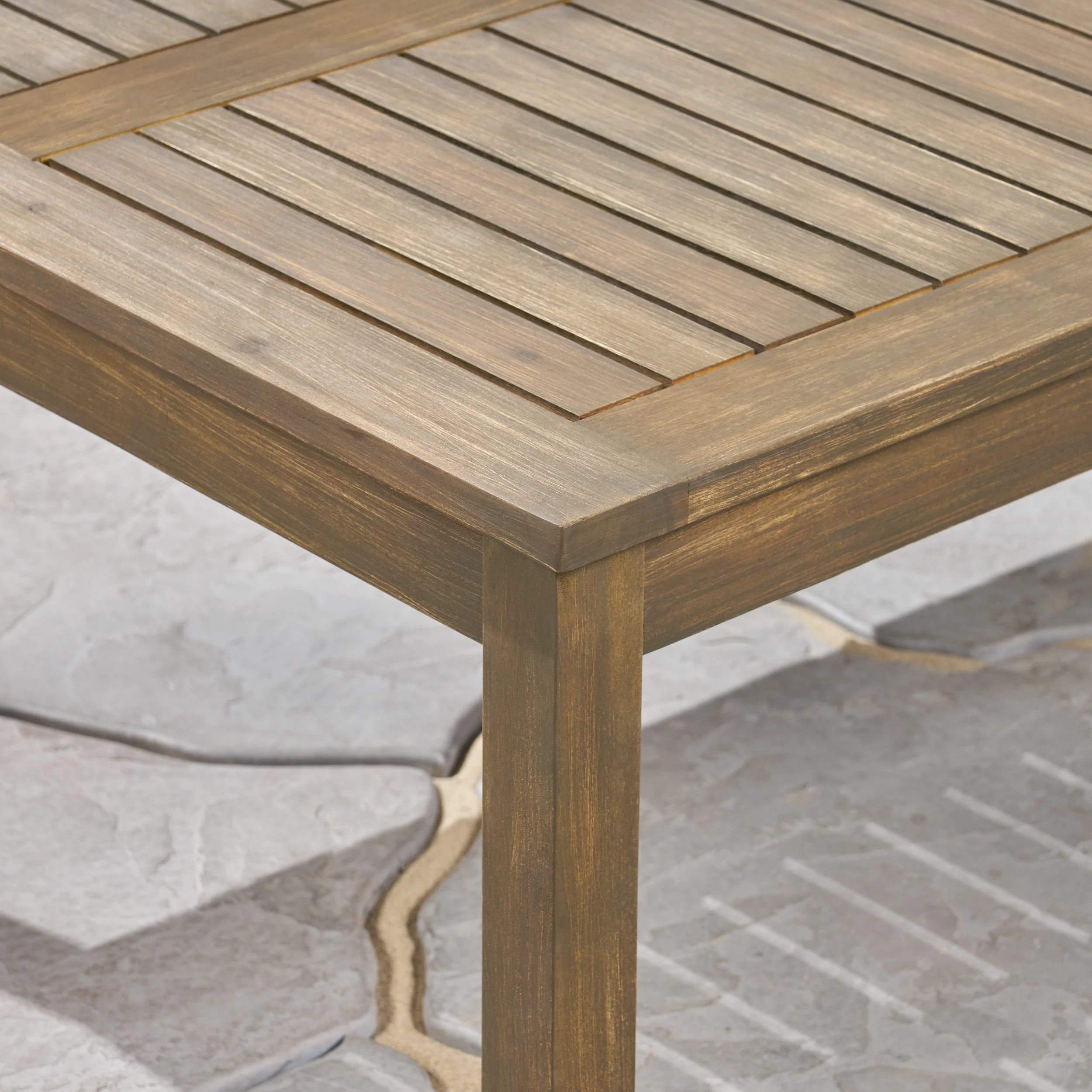 Lorelei Outdoor 5 Piece Acacia Wood Chat Set - furnishings