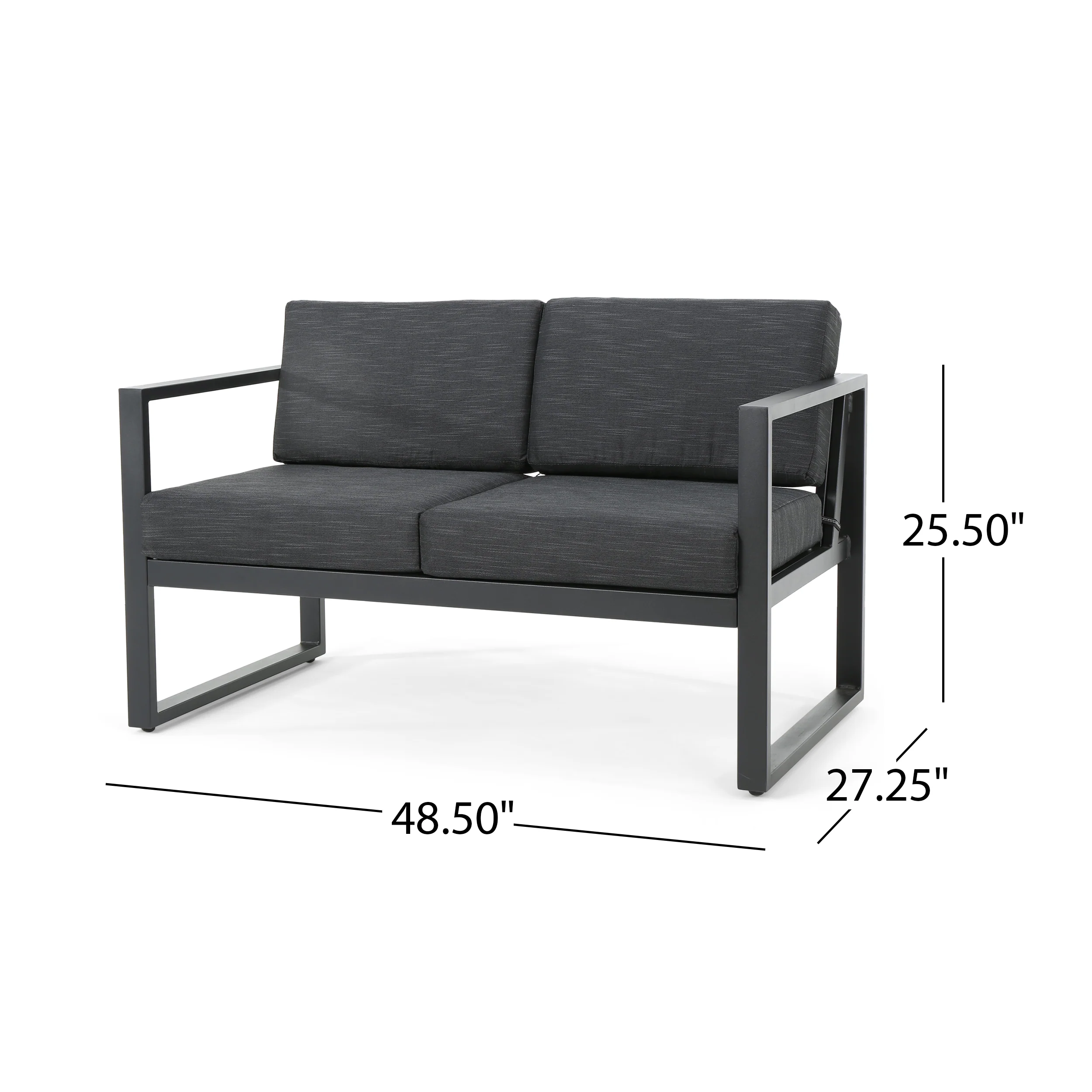 Nealie Outdoor 9 Seater Aluminum Sectional Sofa Set with Mesh Chaise Lounges - furnishings