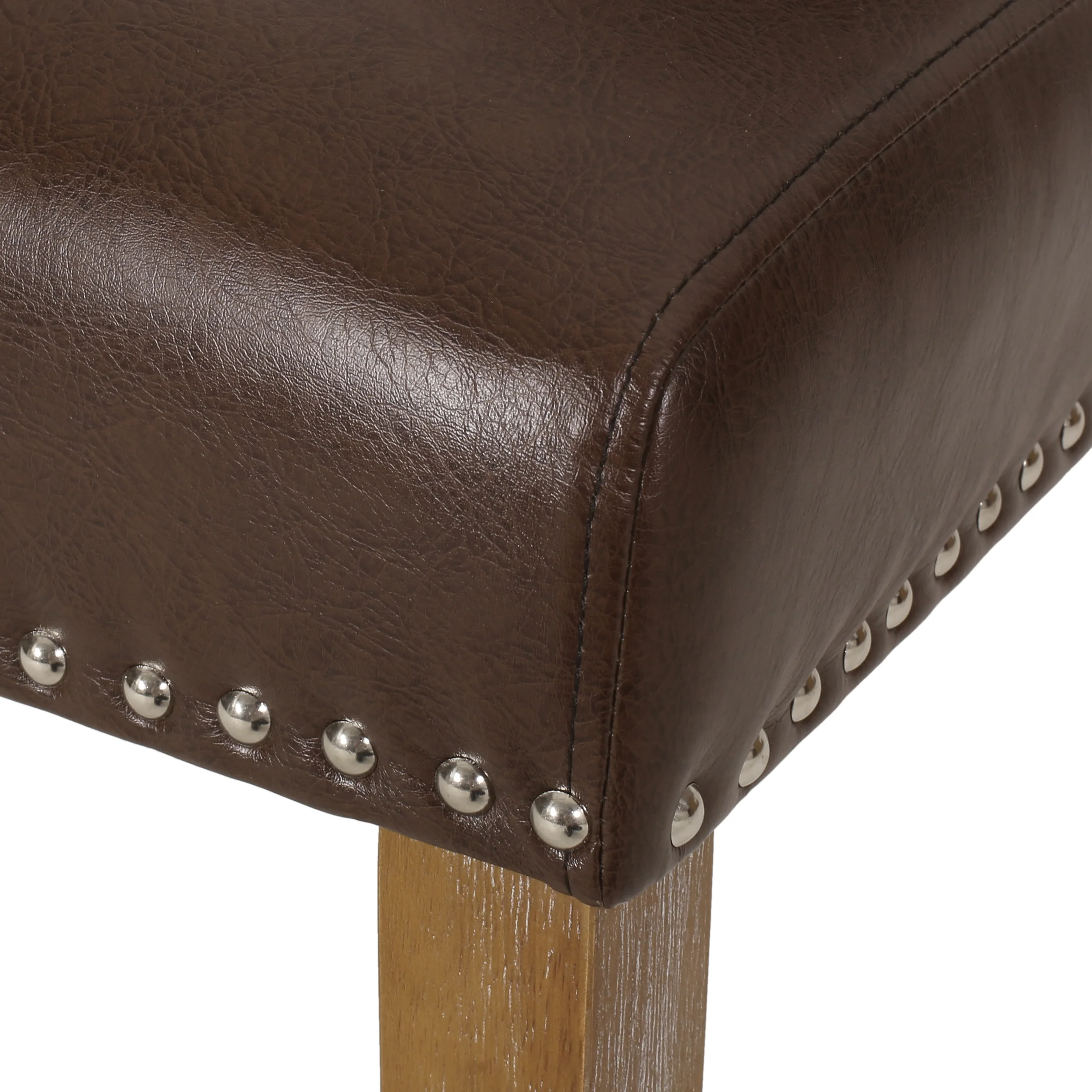 Frances Contemporary Tufted Dining Chairs with Nailhead Trim, Set of 6 - furnishings