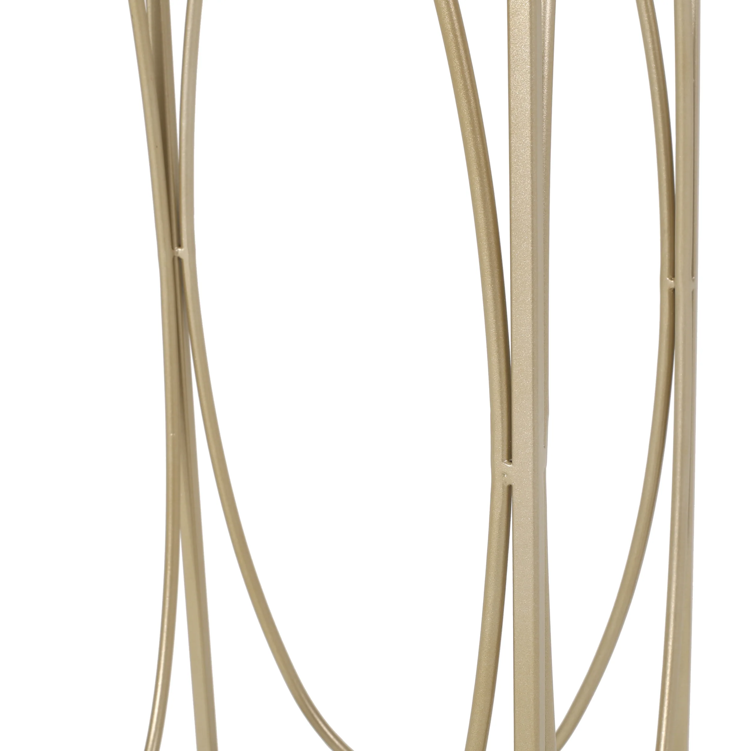 Feichko Modern Glam Glass Top End Table, Champagne Gold and Black - furnishings