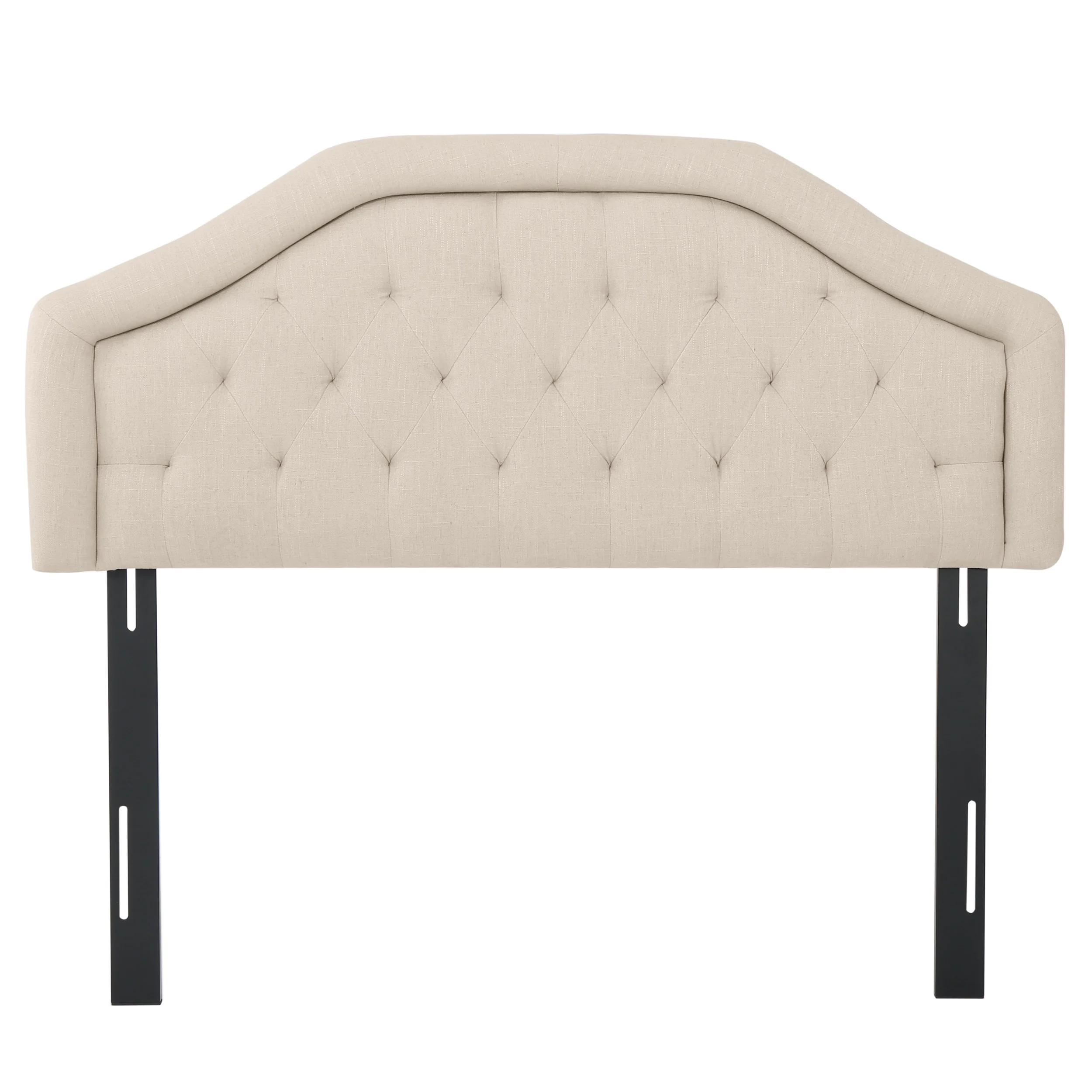 Celina Queen Tufted Adjustable Fabric Headboard - furnishings