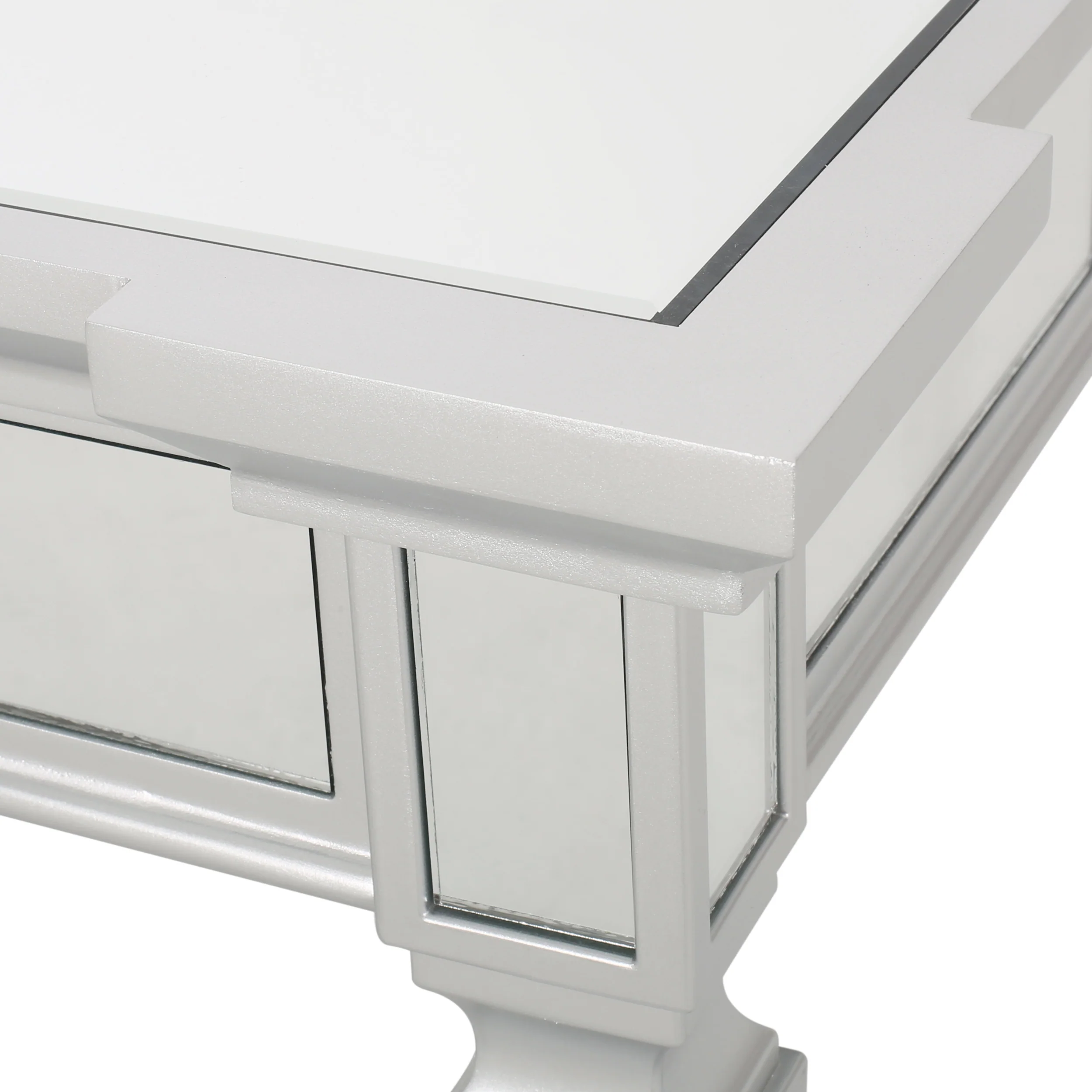 Sola Mirror Finished Faux Wood Coffee Table - furnishings