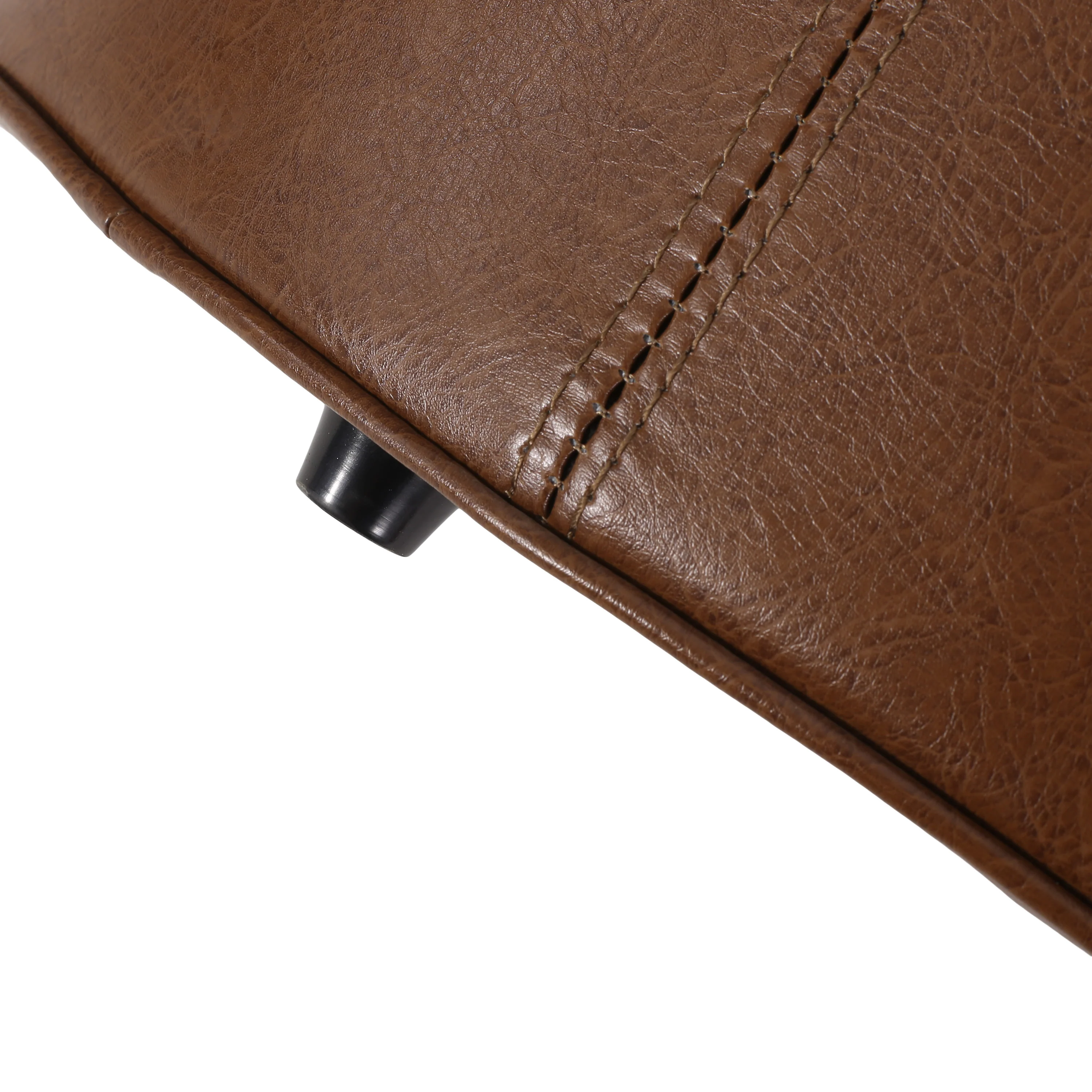 Dored Faux Leather Upholstered Ottoman - furnishings