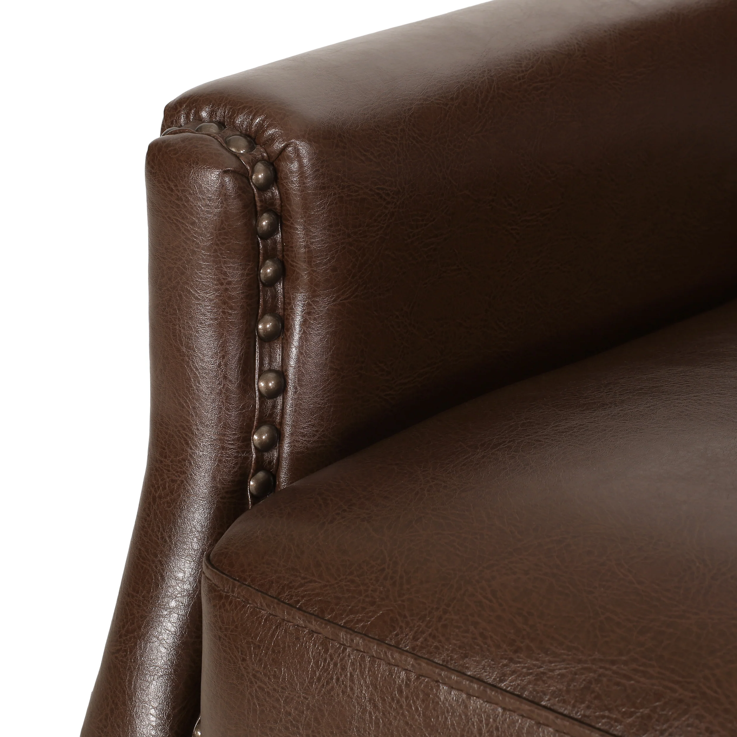 Breu Contemporary Upholstered Pushback Recliner with Nailhead Trim - furnishings