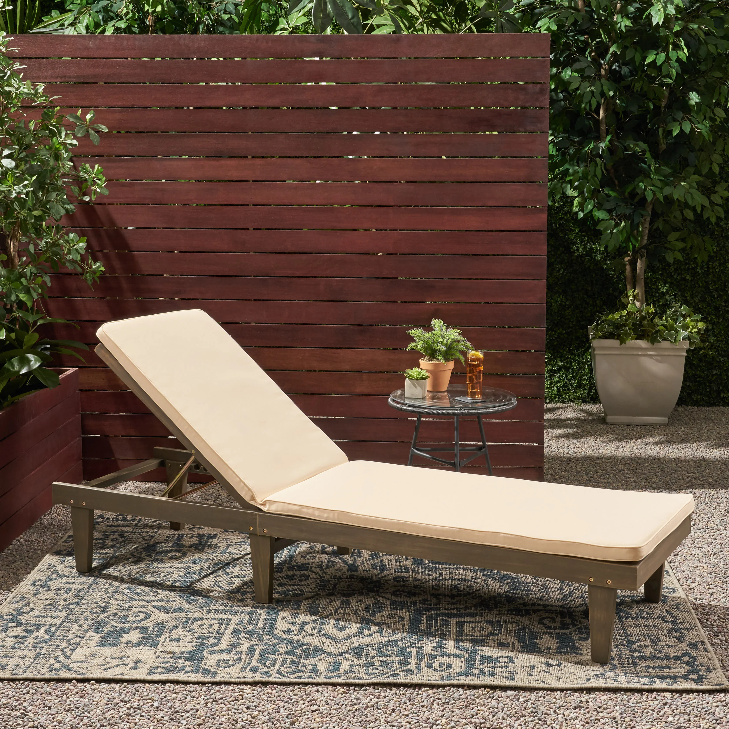 Teresa Outdoor Fabric Chaise Lounge Cushion - furnishings