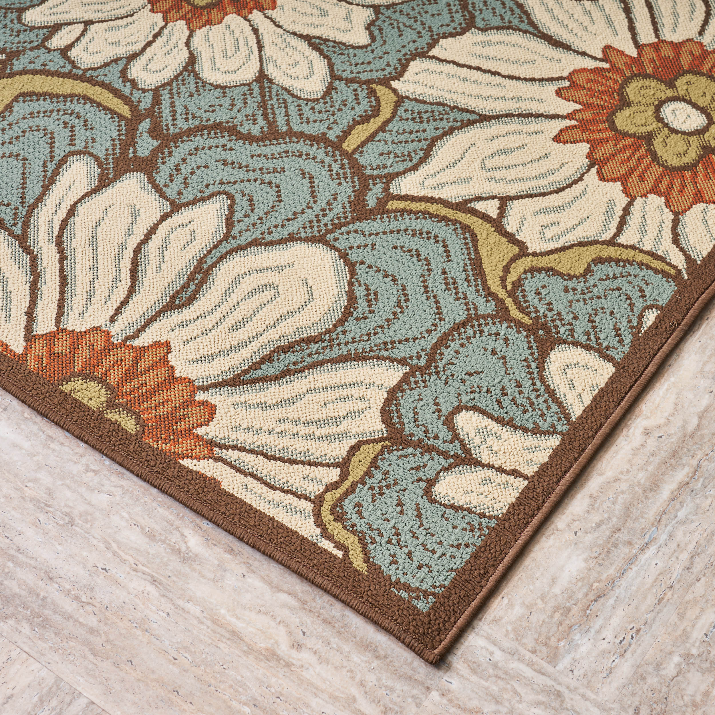 Orval Outdoor Floral Area Rug - furnishings