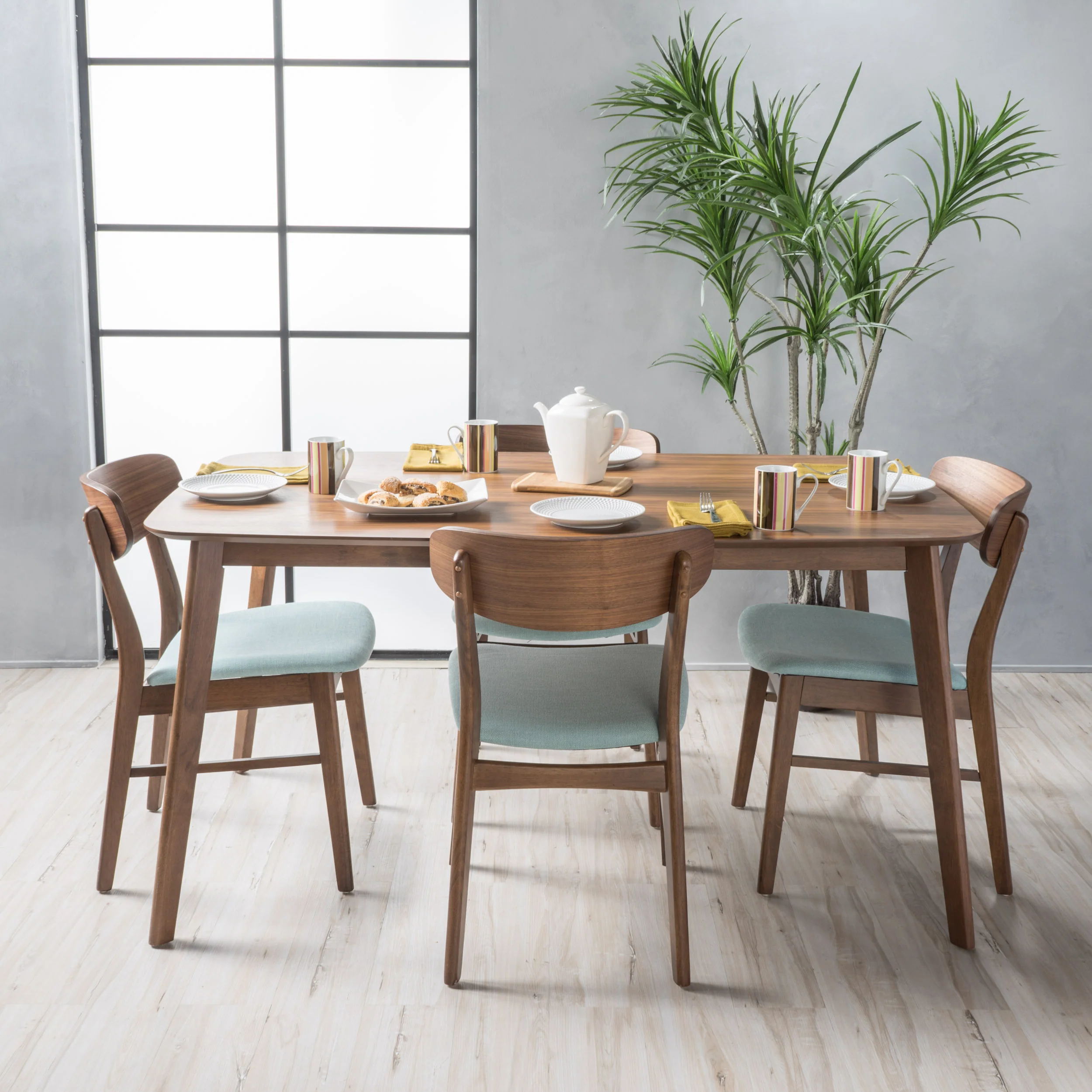 Lucille Mid-Century Modern 5 Piece Dining Set - furnishings