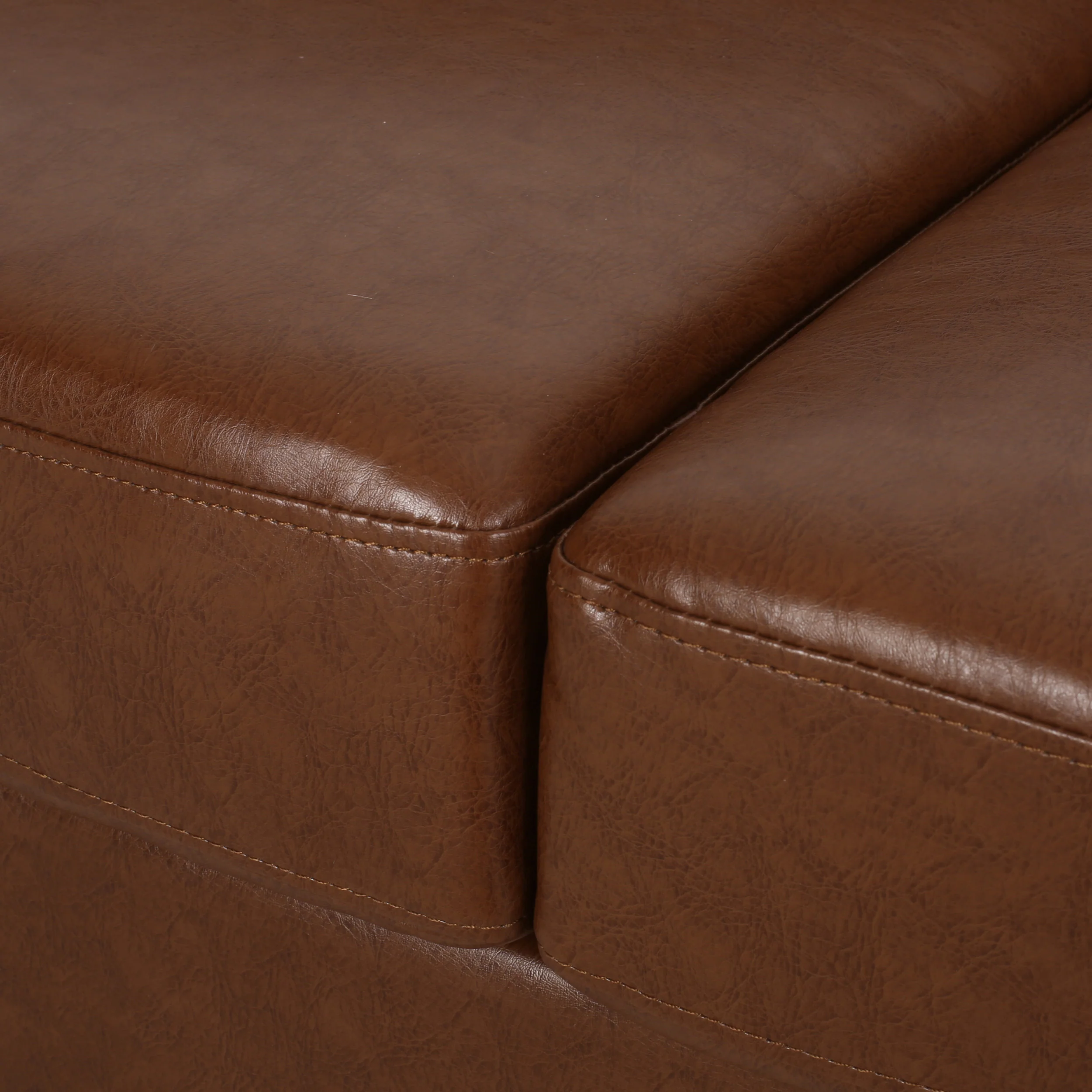 Donley Contemporary Channel Stitch 3 Seater Sofa with Nailhead Trim - furnishings