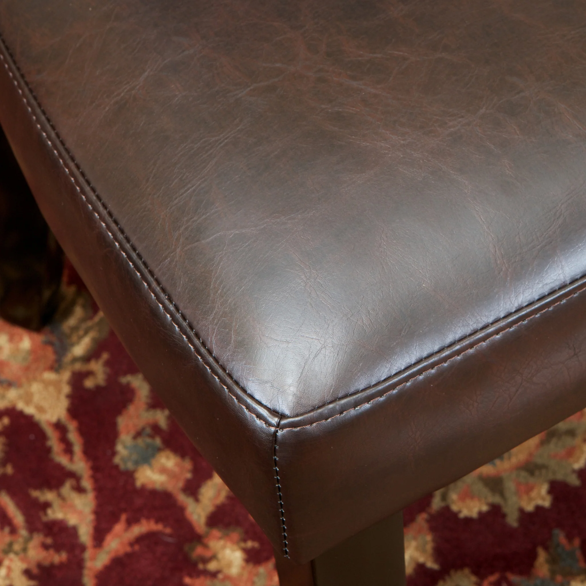 Monroe  Brown Leather Dining Chairs (Set of 2) - furnishings
