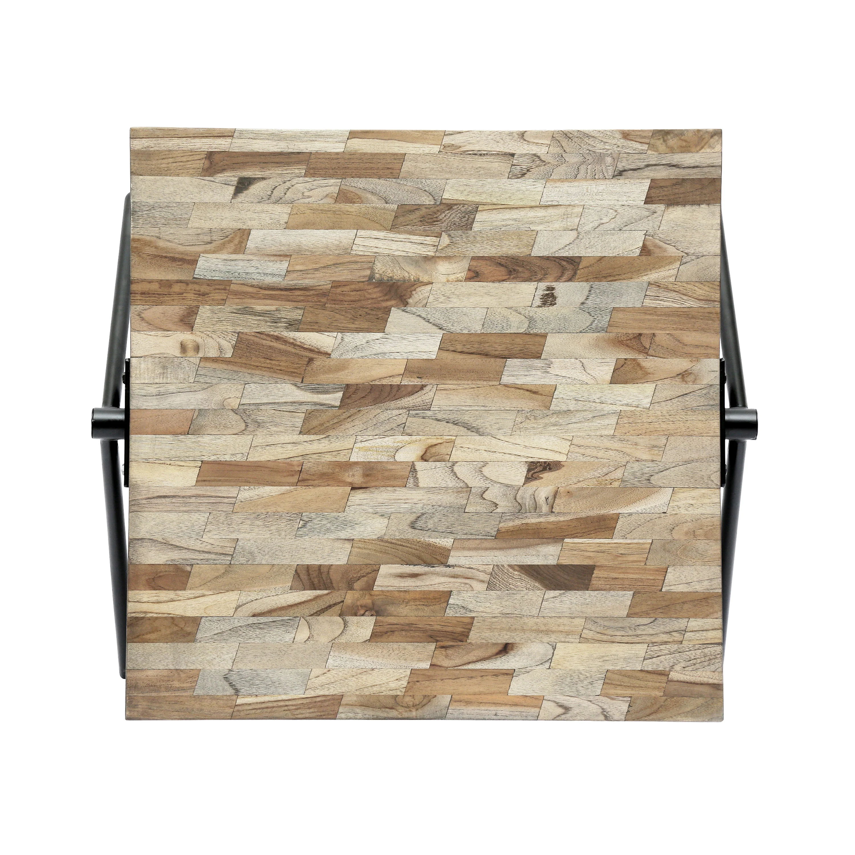 Delliah Handcrafted Modern Industrial Mango Wood Coffee Table - furnishings