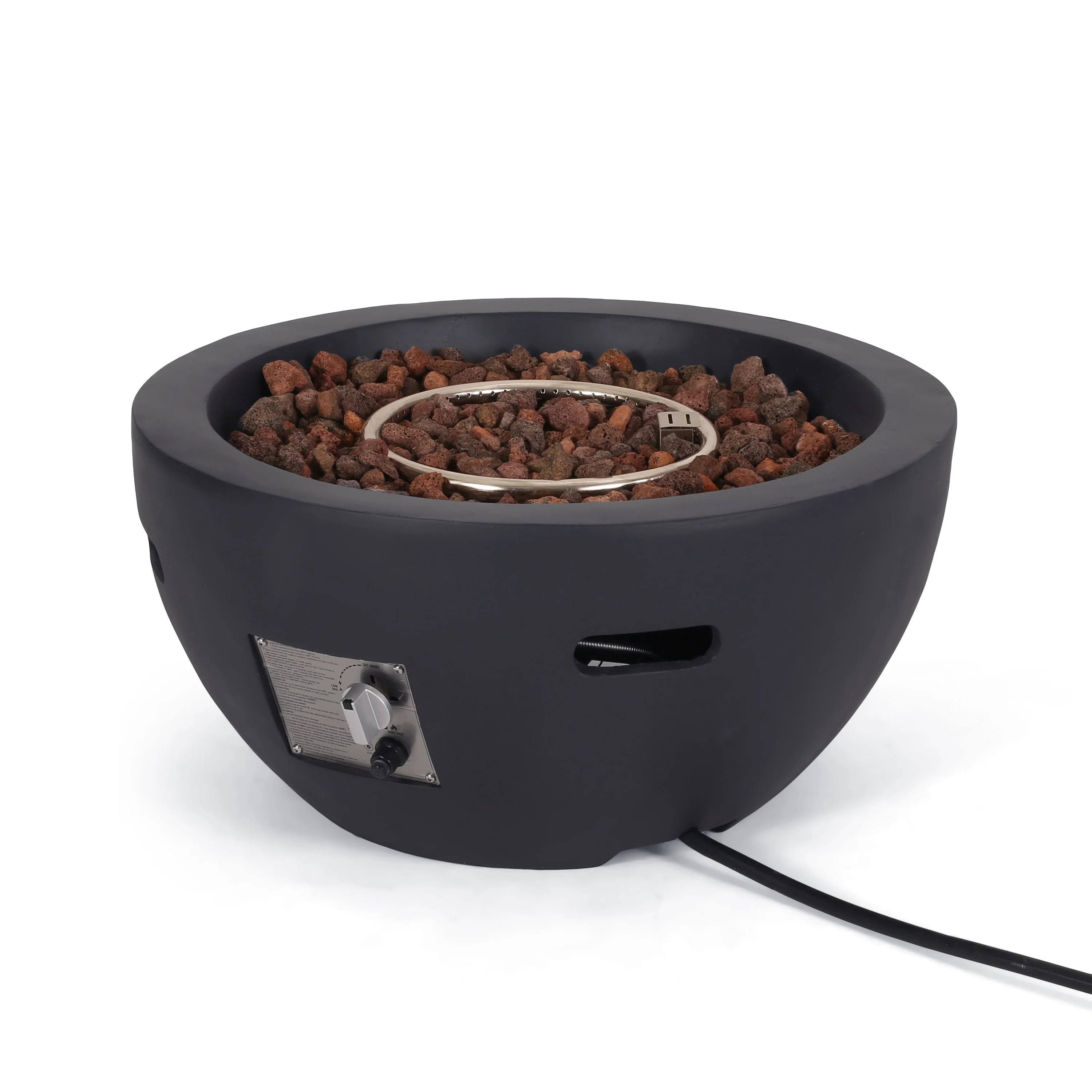 Toulouse Outdoor 40,000 BTU Lightweight Concrete Fire Pit Bowl (No Tank Holder) - furnishings