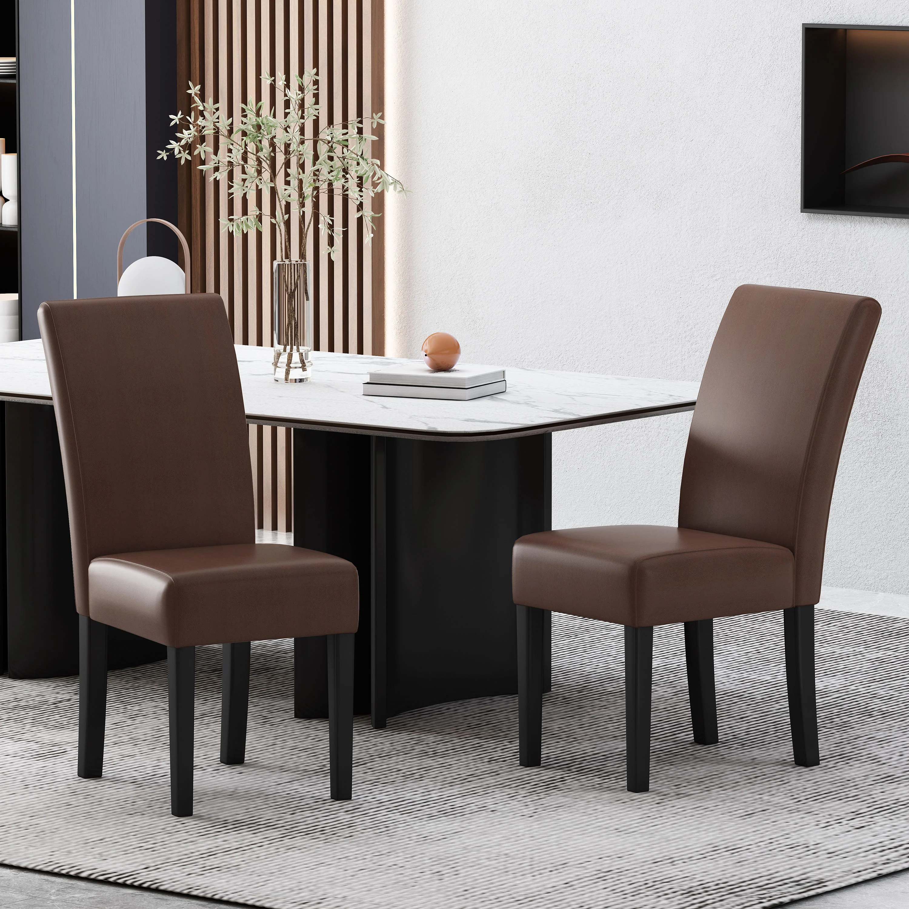 Thurber Contemporary Upholstered Dining Chairs, Set of 2 - furnishings