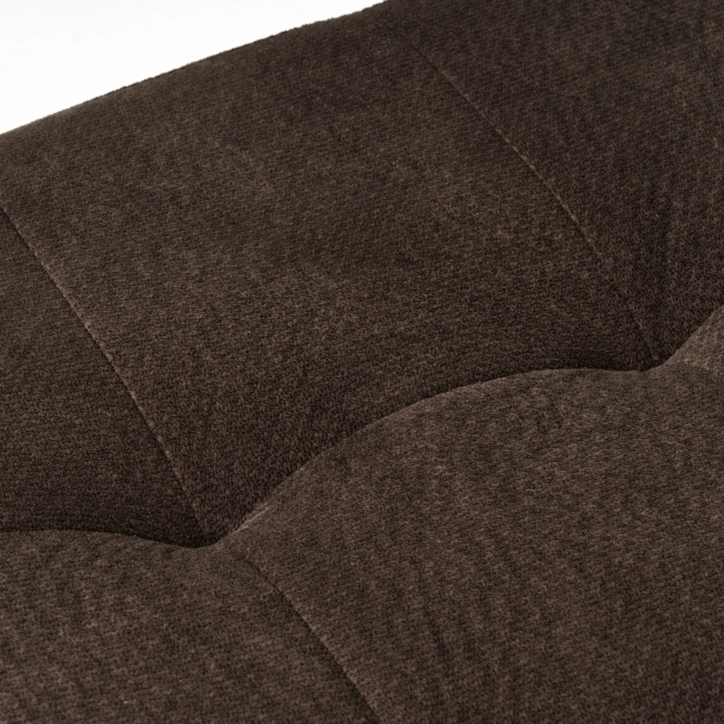 Welsh Contemporary Tufted Chocolate Brown Fabric Sectional Sofa Set - furnishings