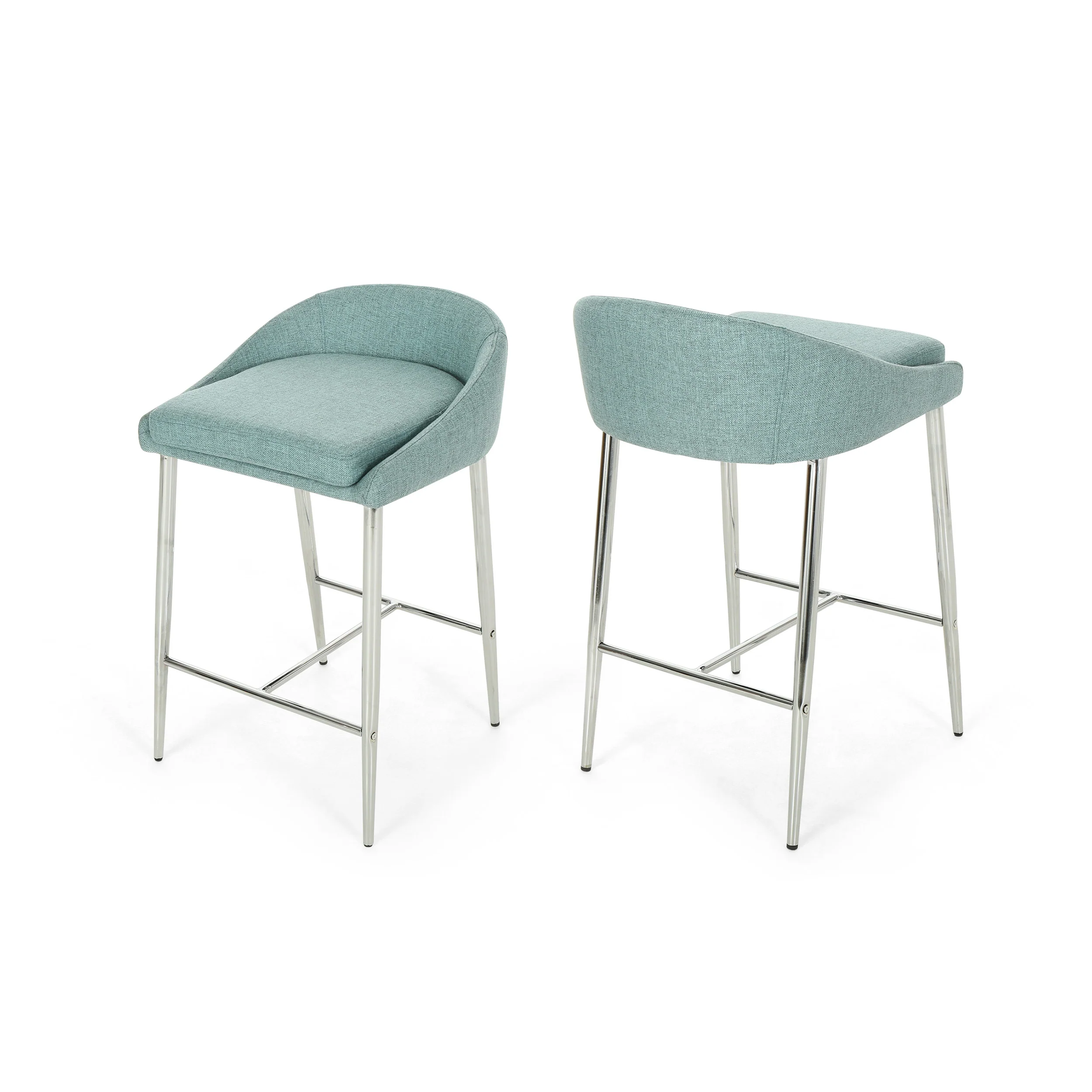 Fanny Upholstered Counter Stools, Modern, Upholstered (Set of 2) - furnishings