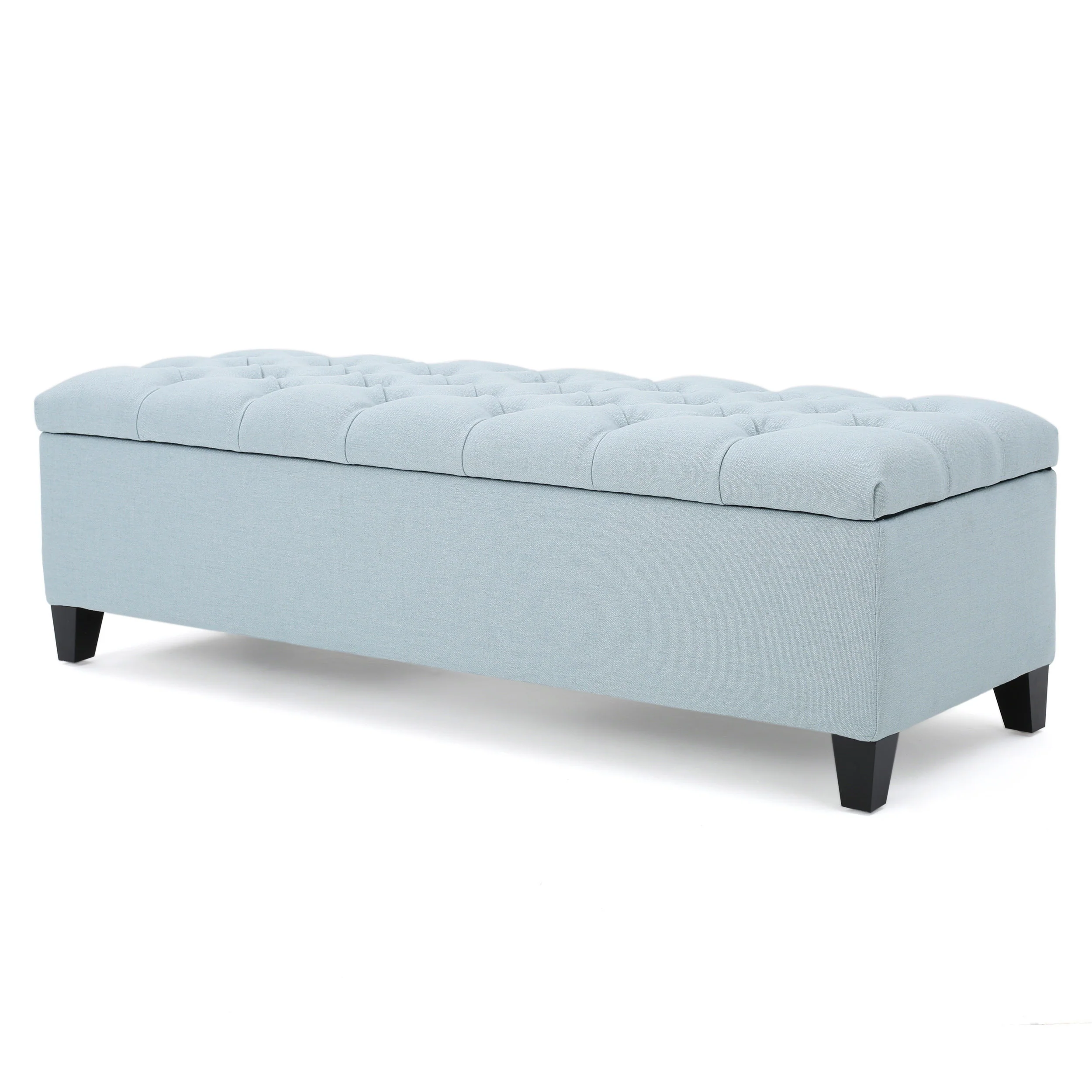 Molle Contemporary Button-Tufted Fabric Storage Ottoman Bench - furnishings