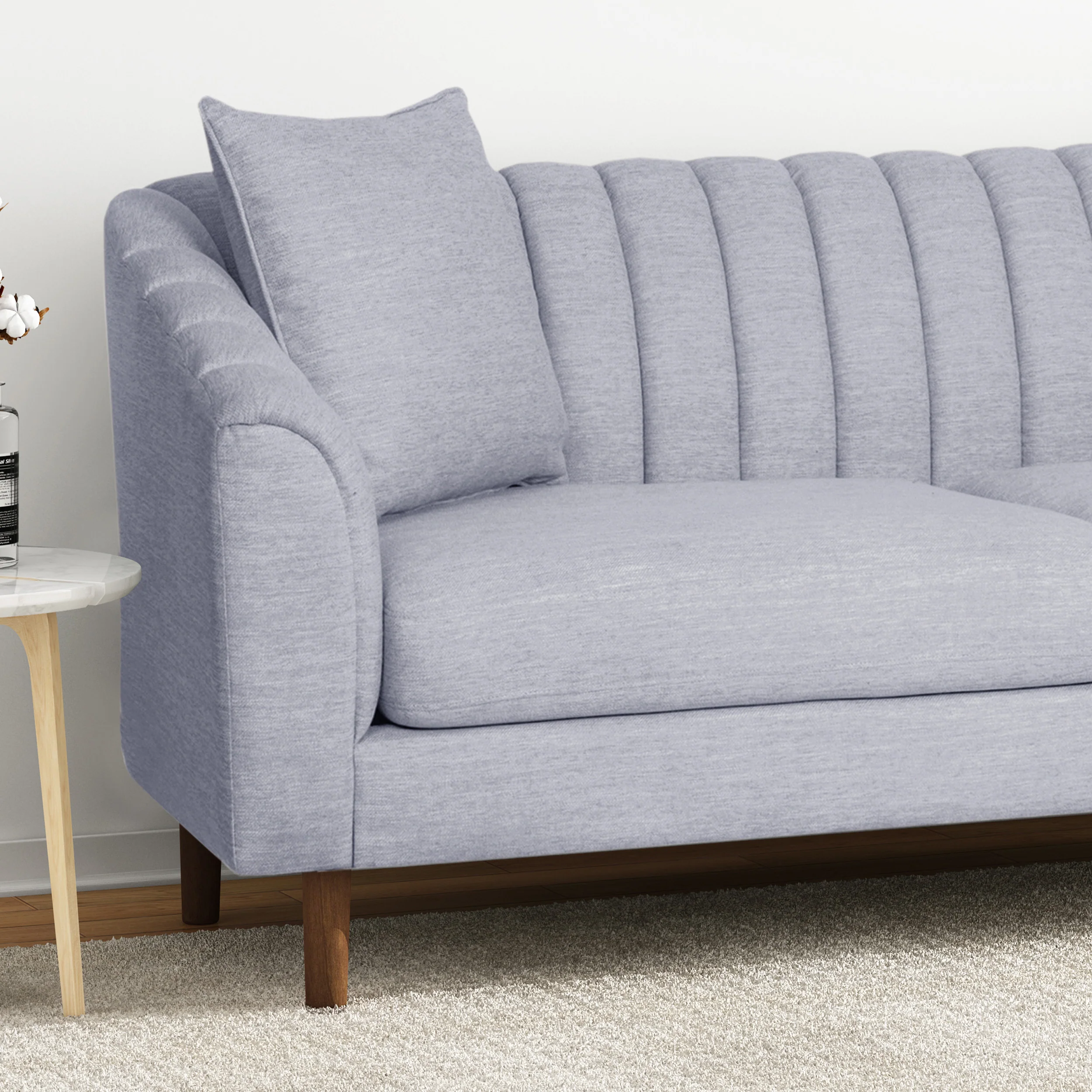 Jeannie Contemporary Fabric 3 Seater Sofa - furnishings