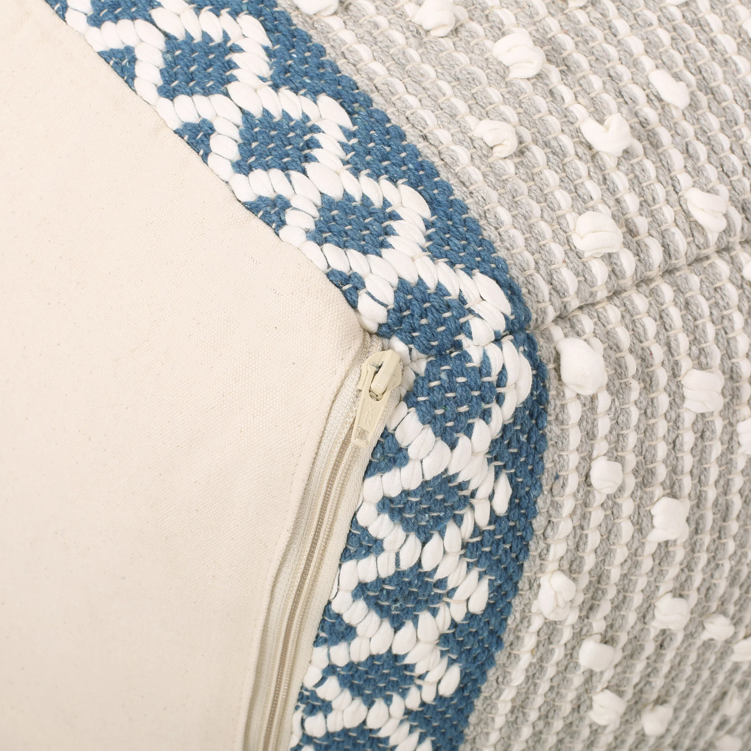 Amiyrah Hand-Crafted Cotton Cube Pouf - furnishings