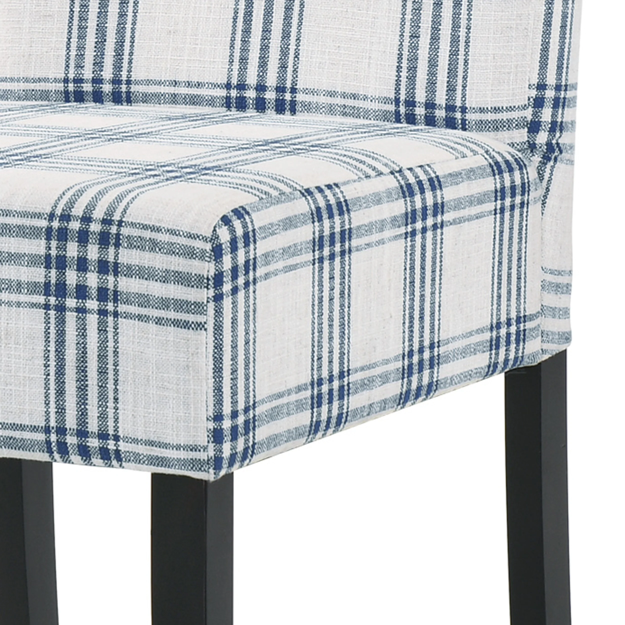 Percival Contemporary Upholstered Plaid Dining Chairs, Set of 2 - furnishings