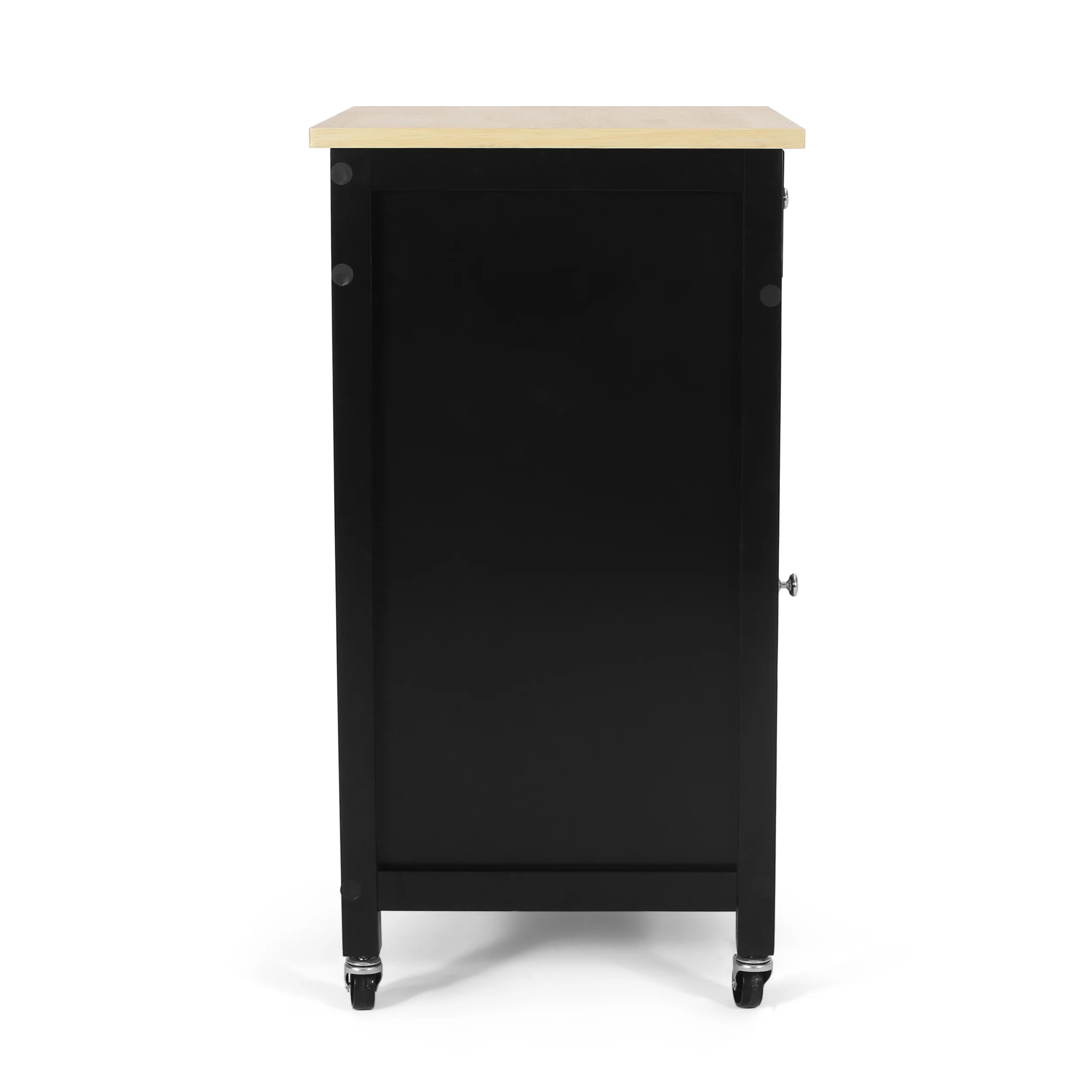 Medway Contemporary Glass Paneled Kitchen Cart - furnishings