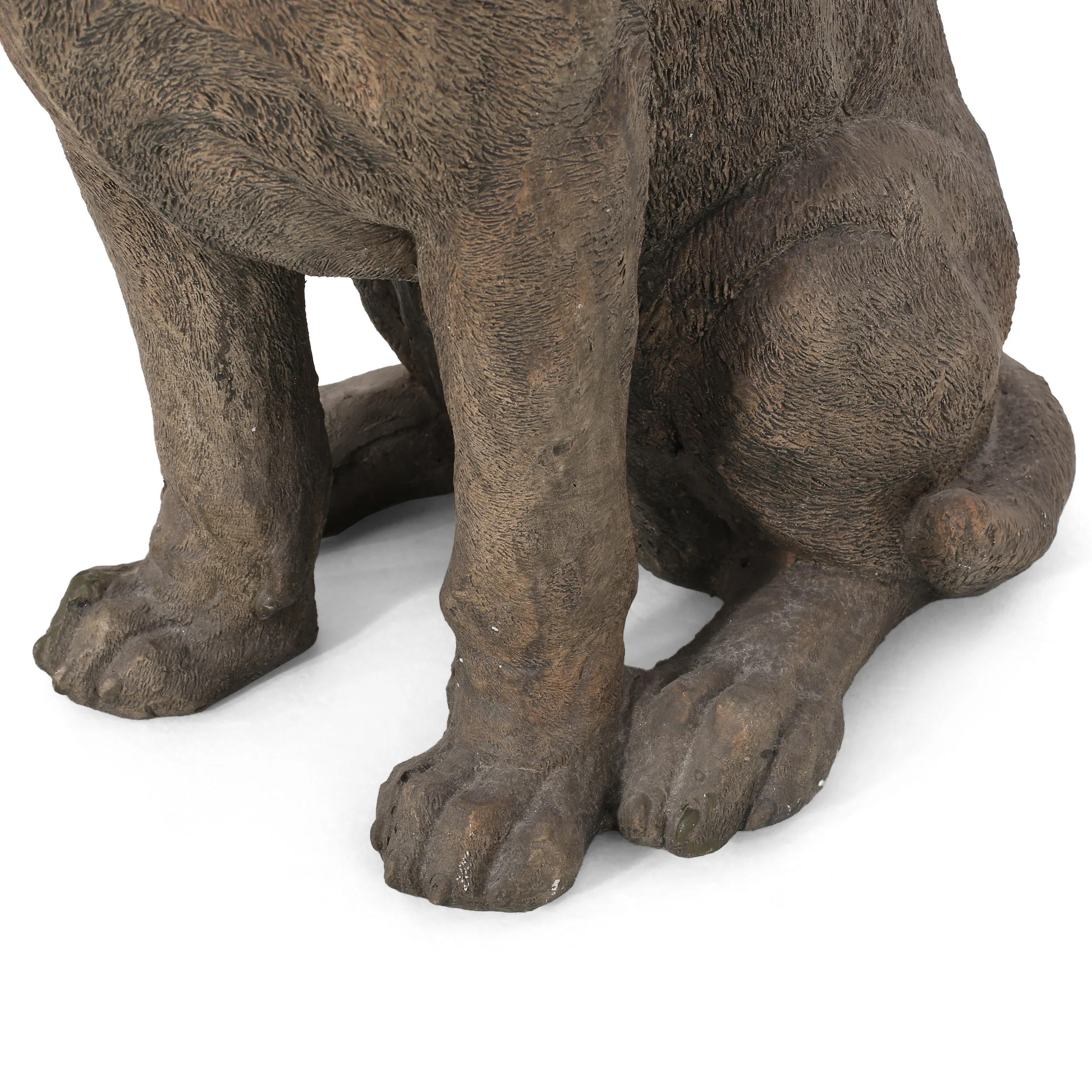 Hayesville Outdoor Dog Garden Statue, Dark Brown - furnishings