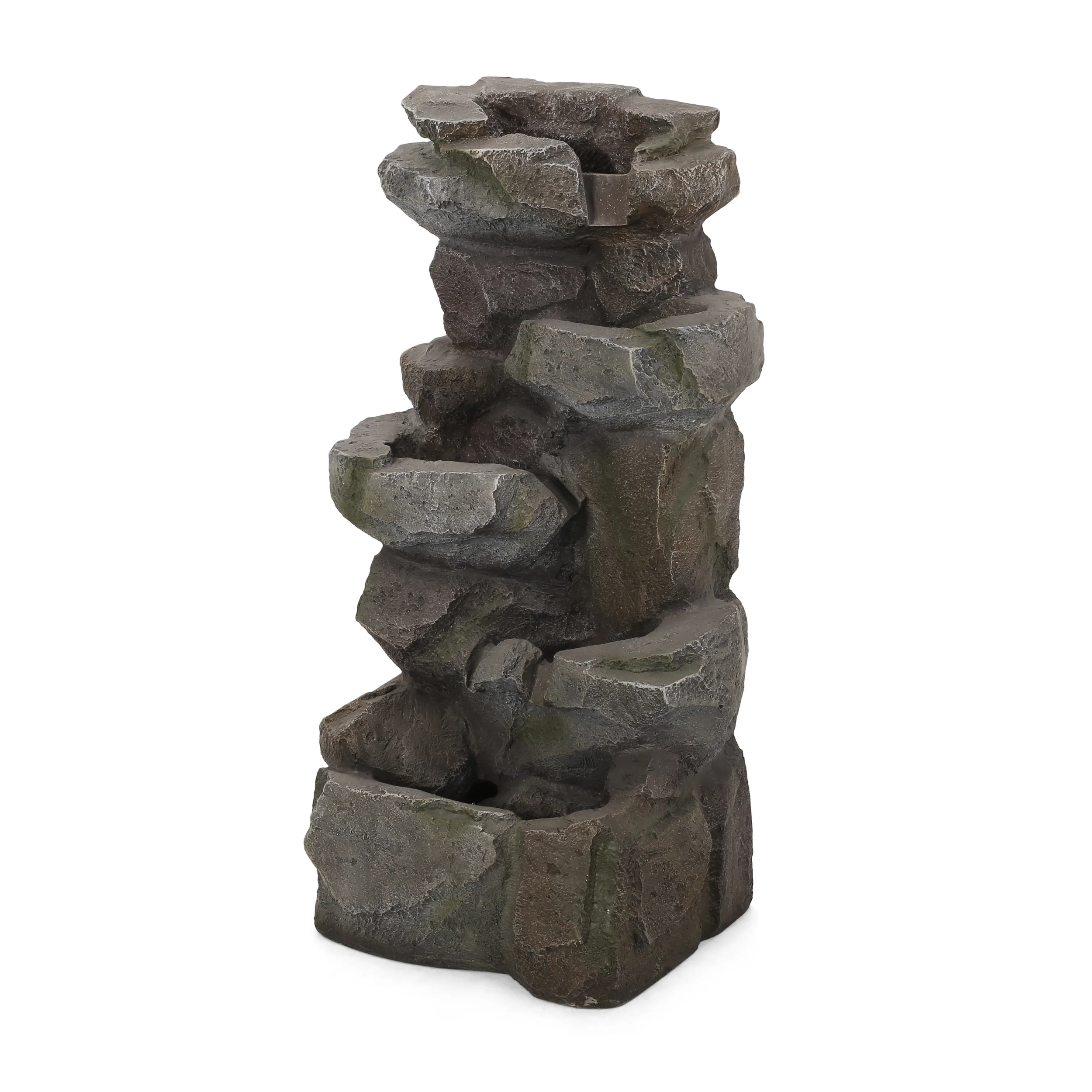 Trion Outdoor 4 Tier Rock Fountain - furnishings