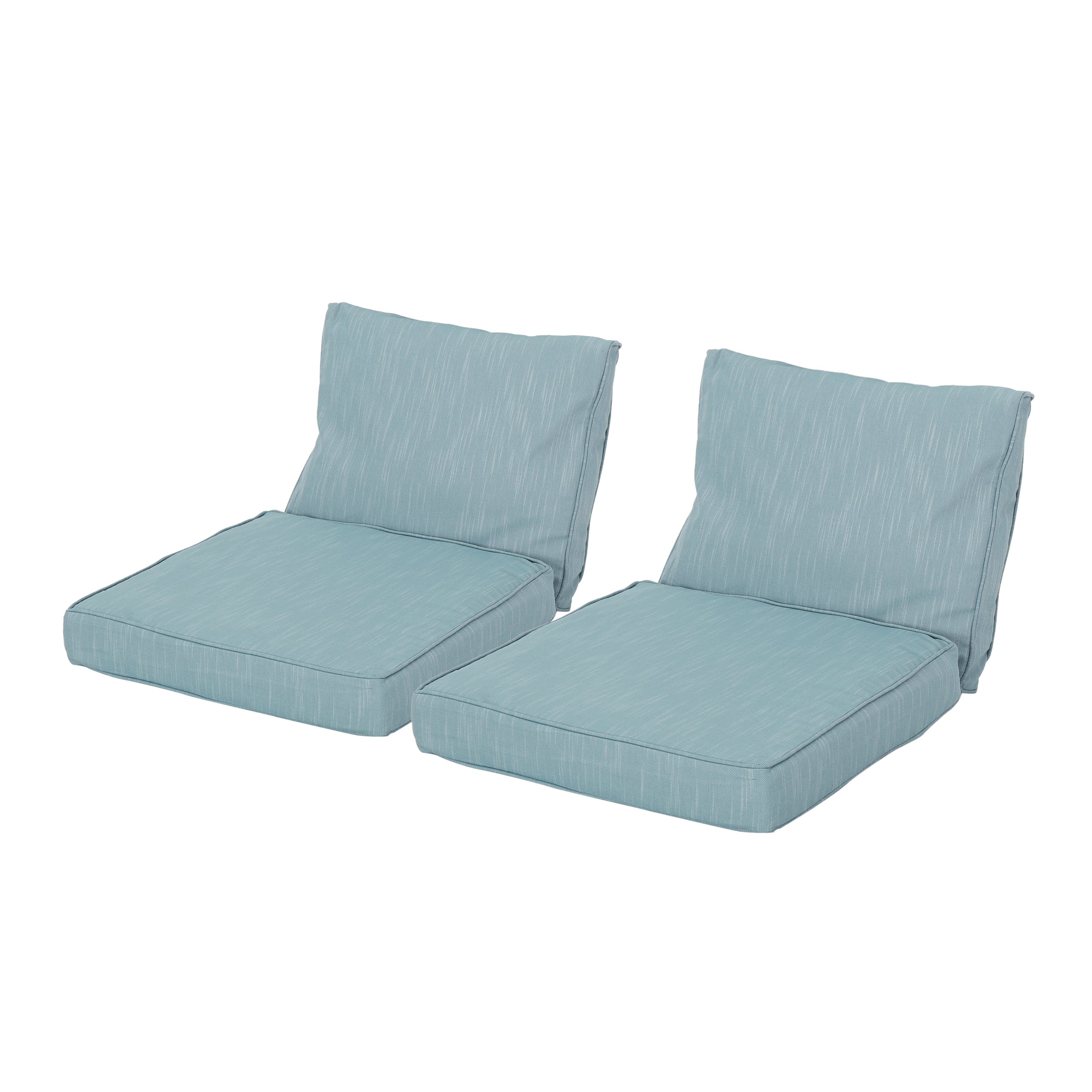Atiyah Outdoor Water Resistant Fabric Club Chair Cushions with Piping (Set of 2) - furnishings