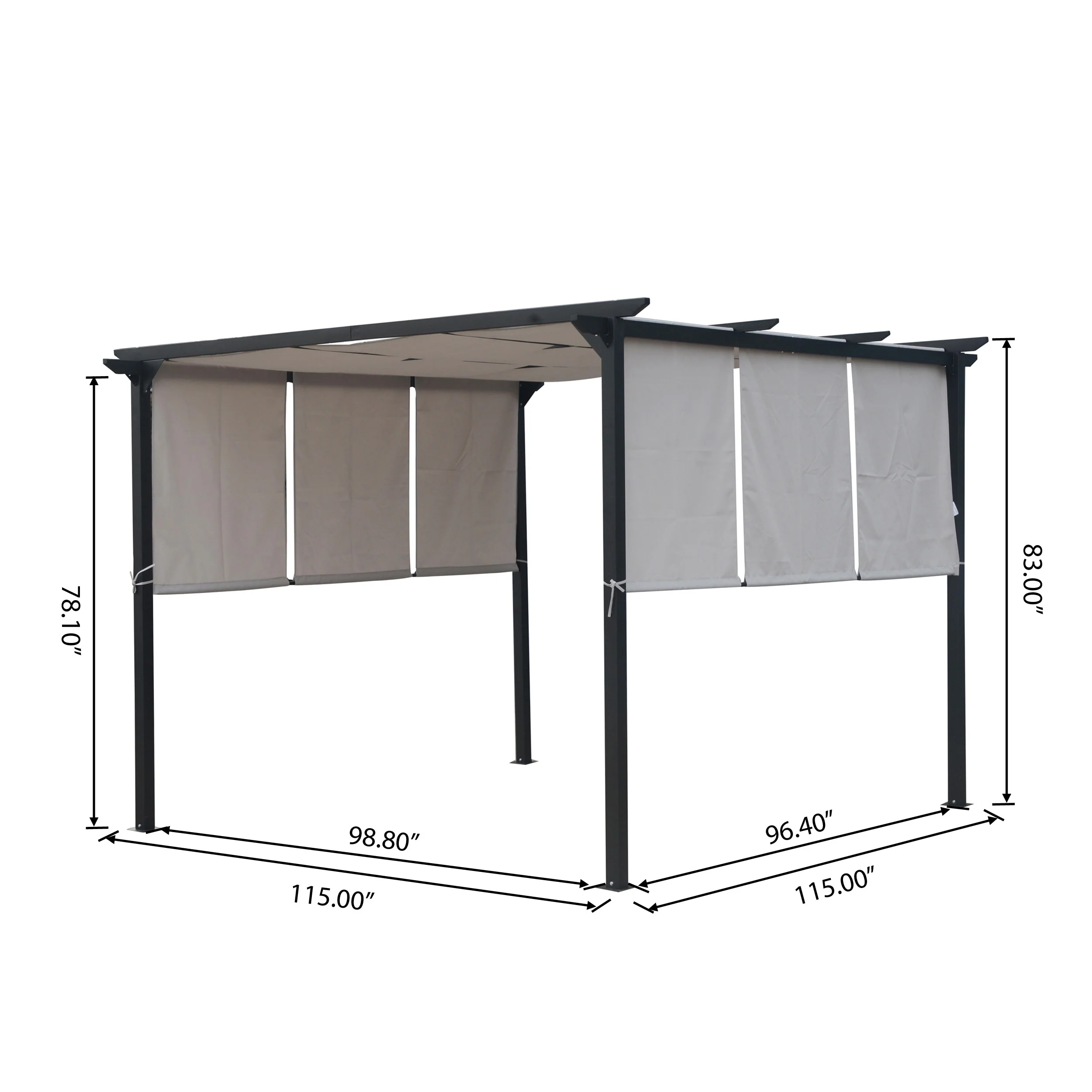 Dione Outdoor Modern 10 x 10 Foot Canopy - furnishings