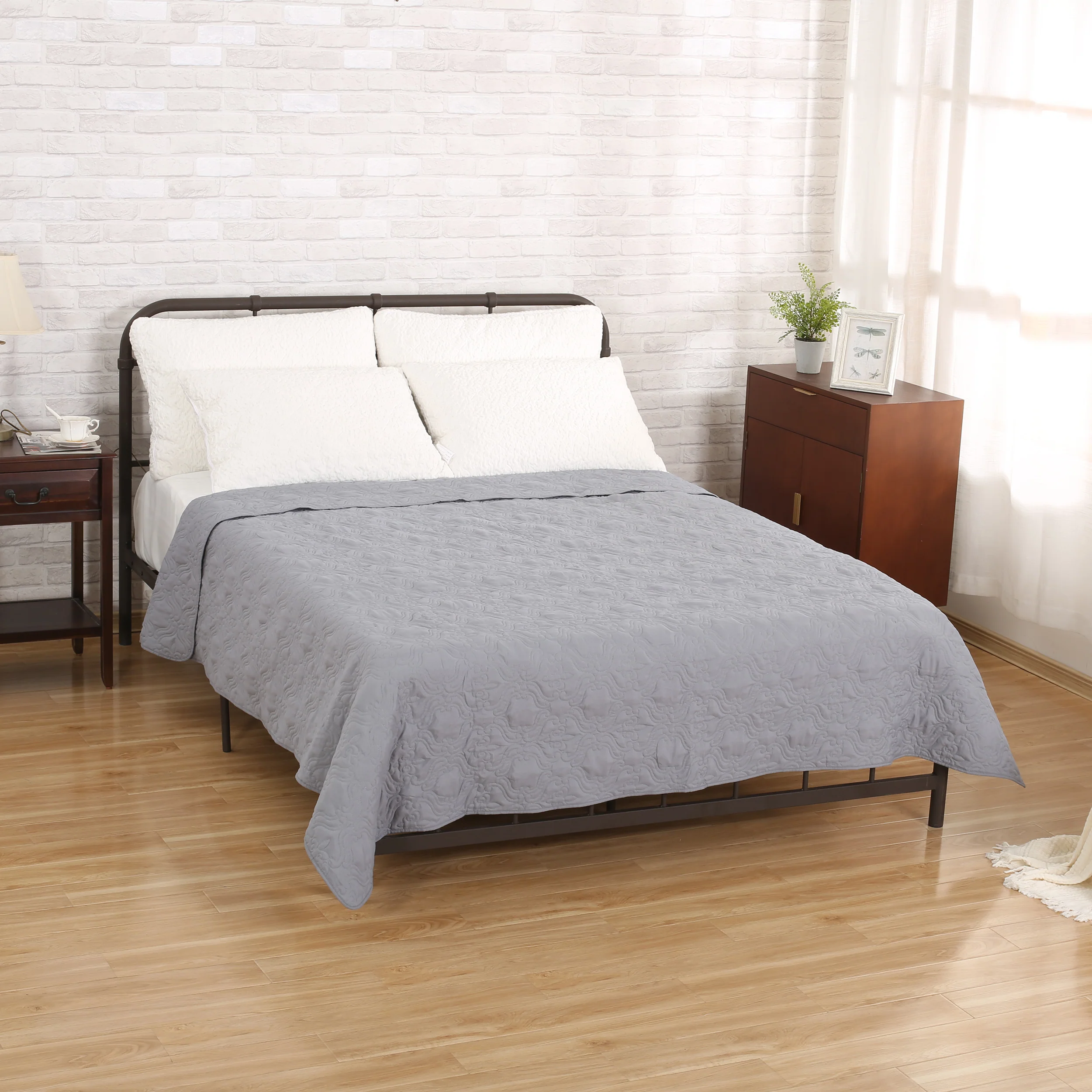 Landyn Double Bed Fabric Quilt - furnishings