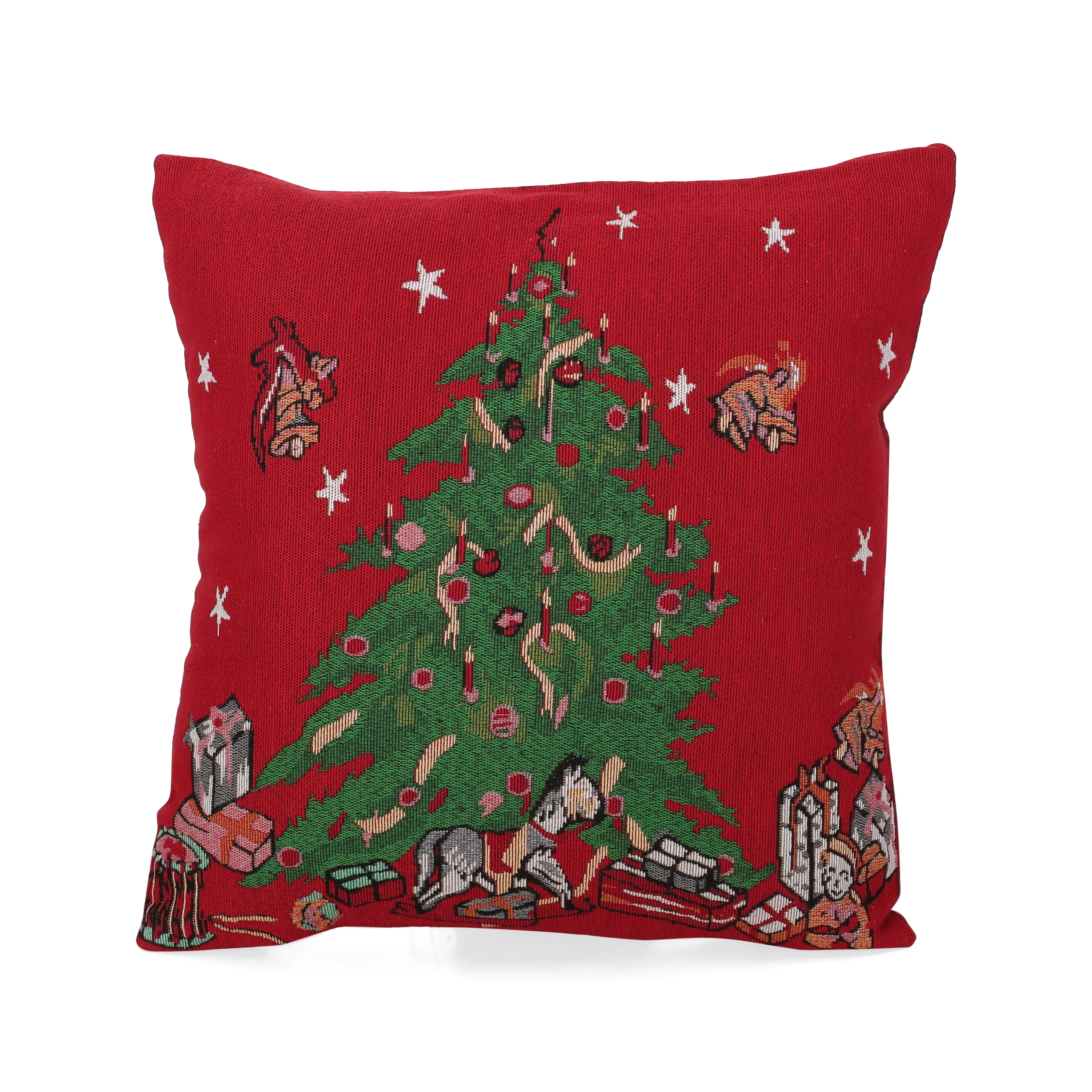 Benoit Modern Fabric Christmas Throw Pillow - furnishings