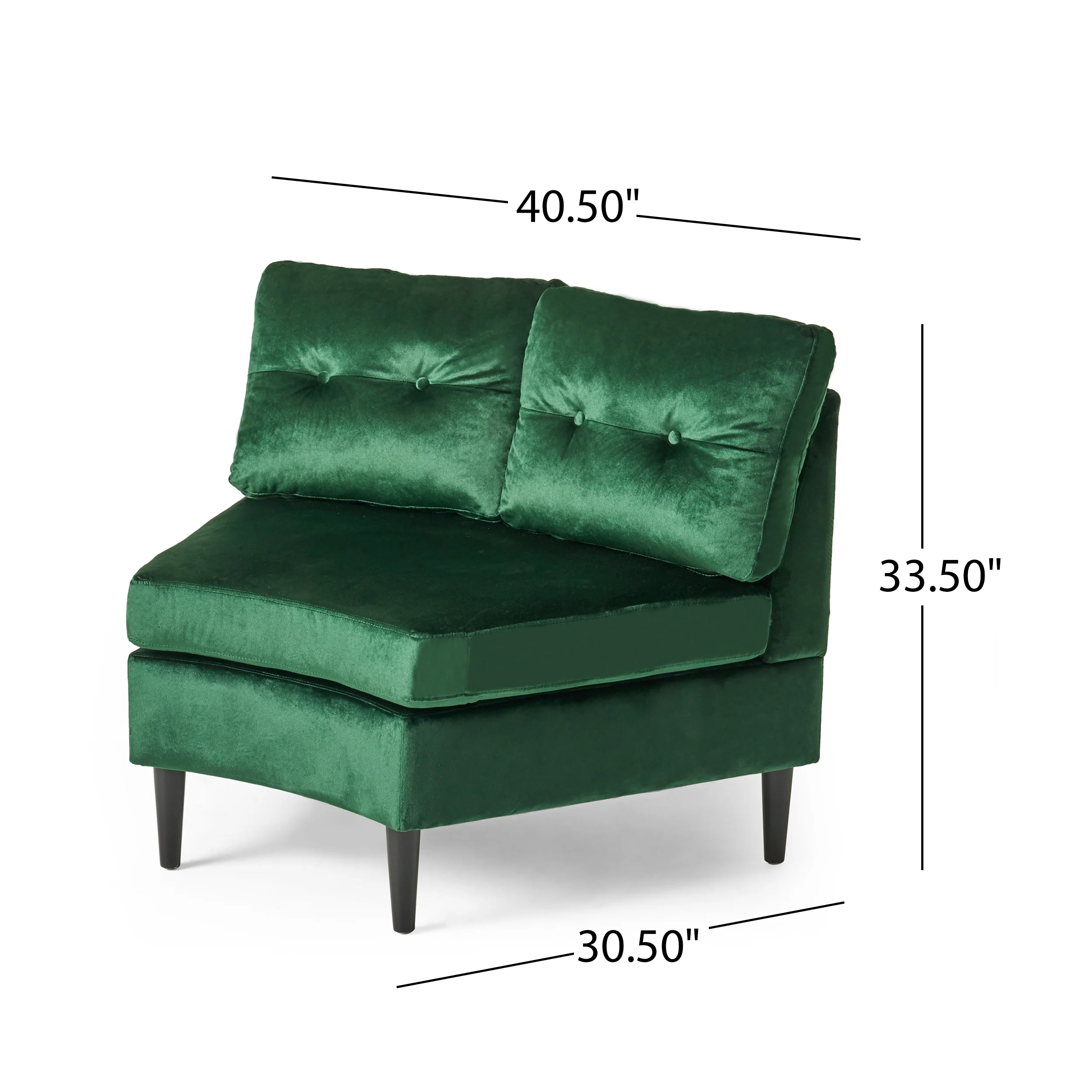 Julian Nora Glam Velvet Modular 4 Seater Sectional - furnishings